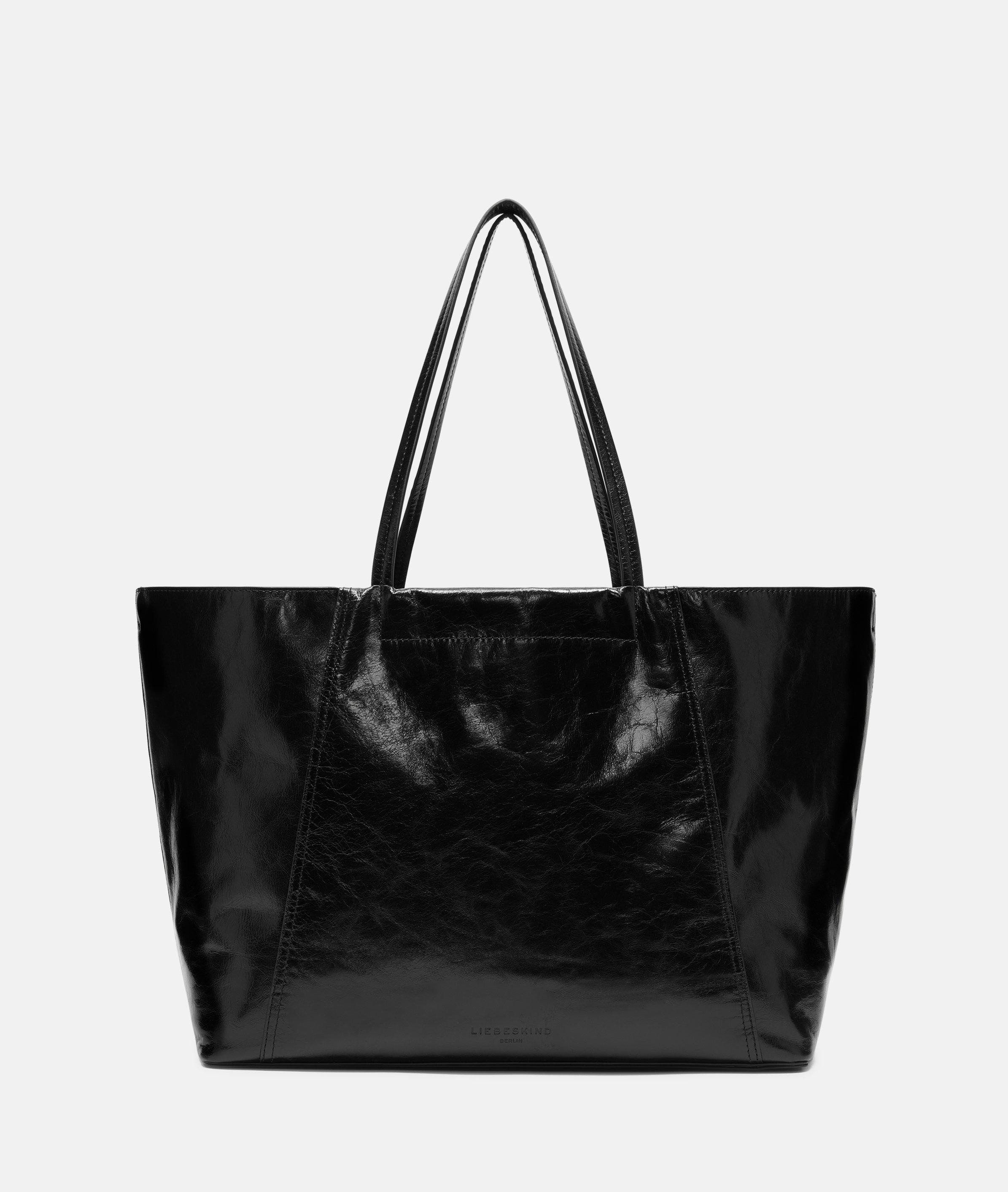 Henkeltasche Großer Shopper aus Leder in Crinkle-Optik