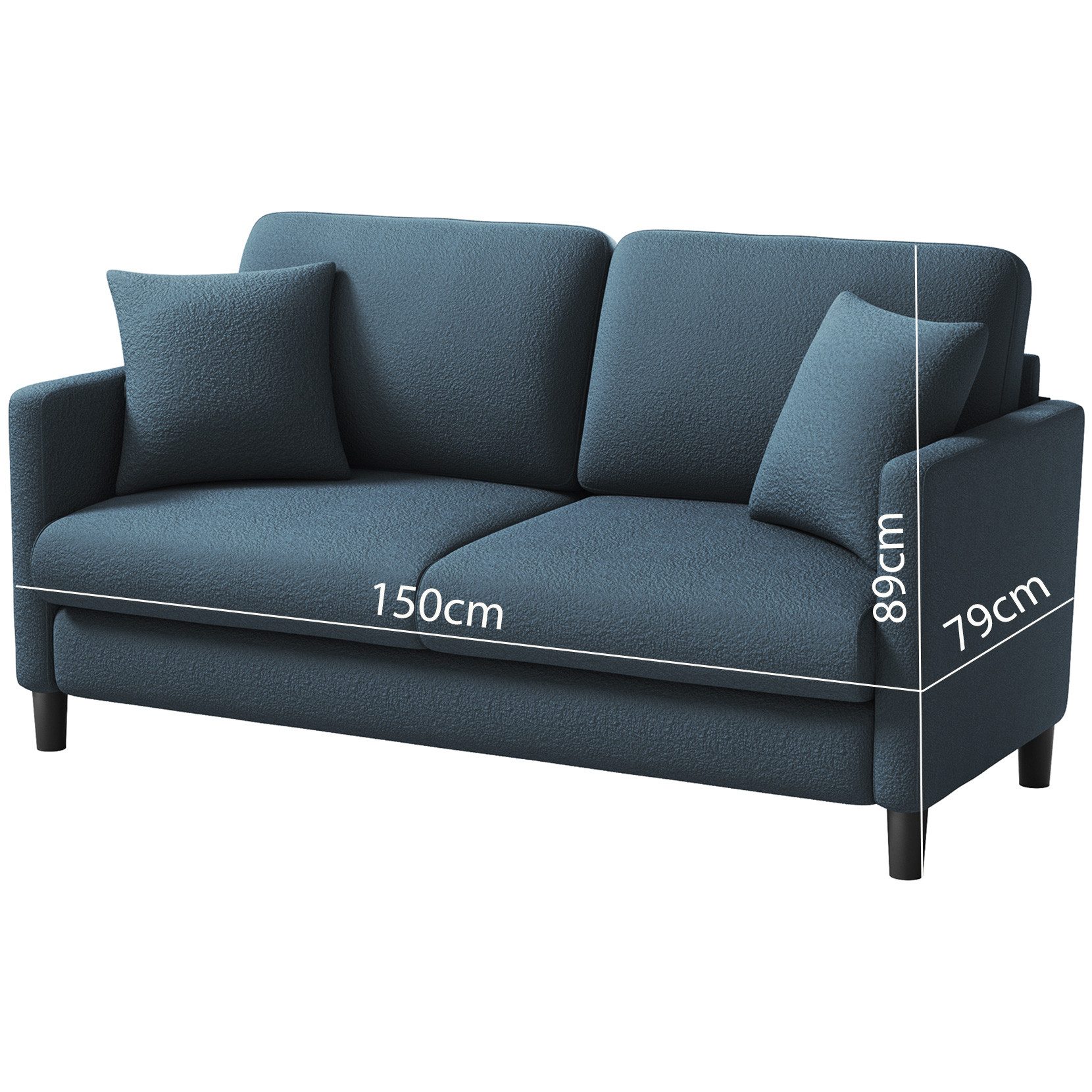 OUNUO Sofa 2-Sitzer Modernes Polstersofa Couch günstig online kaufen