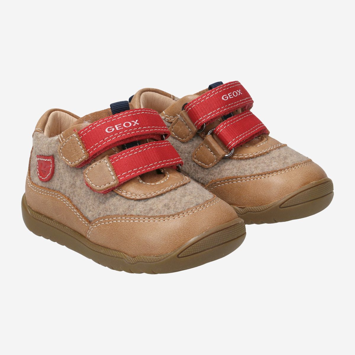 Geox GEOX MACCHIA, Klett in Braun für Kinder Klettschuh