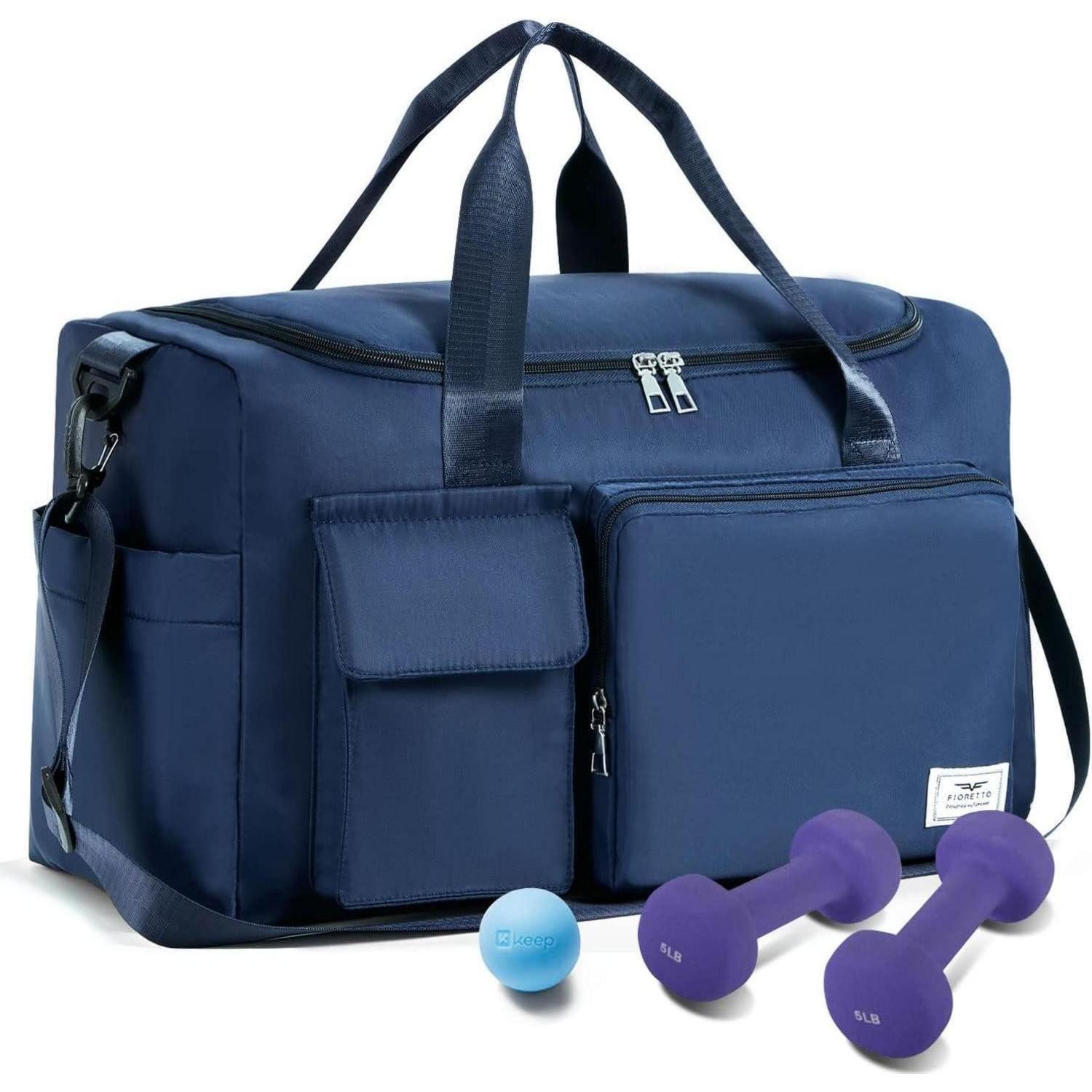 Sporttasche 35L Damen Sporttasche Faltbare Reisetasche mit Schuhfach Nassfach