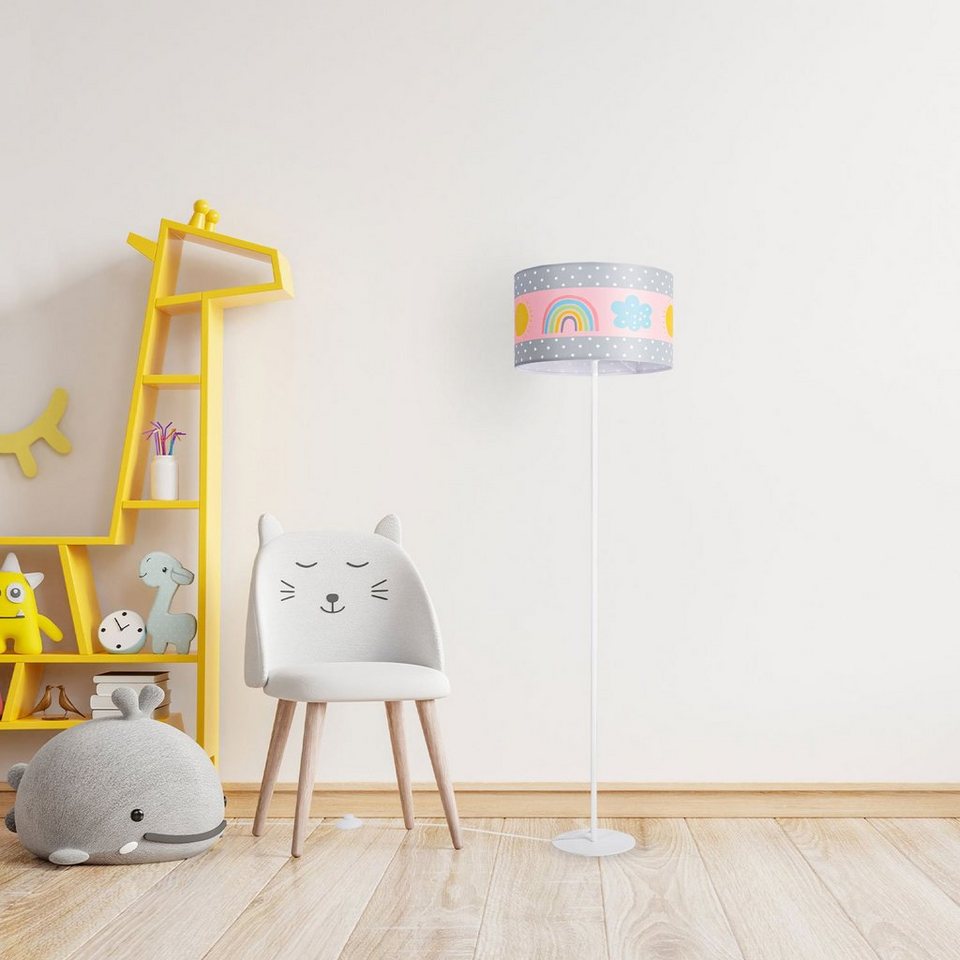 Paco Home Stehlampe Cosmo 962, ohne Leuchtmittel, Lampe Kinderzimmer  Kinderlampe Babyzimmer E27 Regenbogen Sonne Wolken