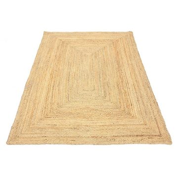 Teppich Jute Durry Sumakh Flachgewebe Boho Modern, TaraCarpet, rechteckig, Höhe: 5 mm, schöner Jute Teppich Sisal optik natur Wohnzimmer 60x110