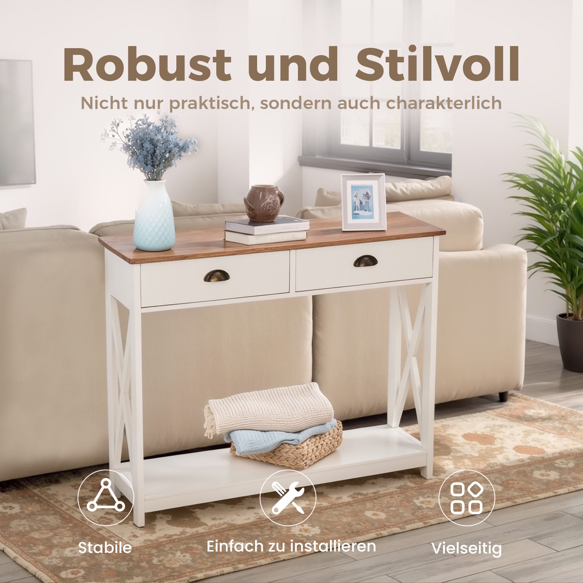 PHI VILLA Konsolentisch, Kleiner Ausstellungstisch Sofatisch günstig online kaufen