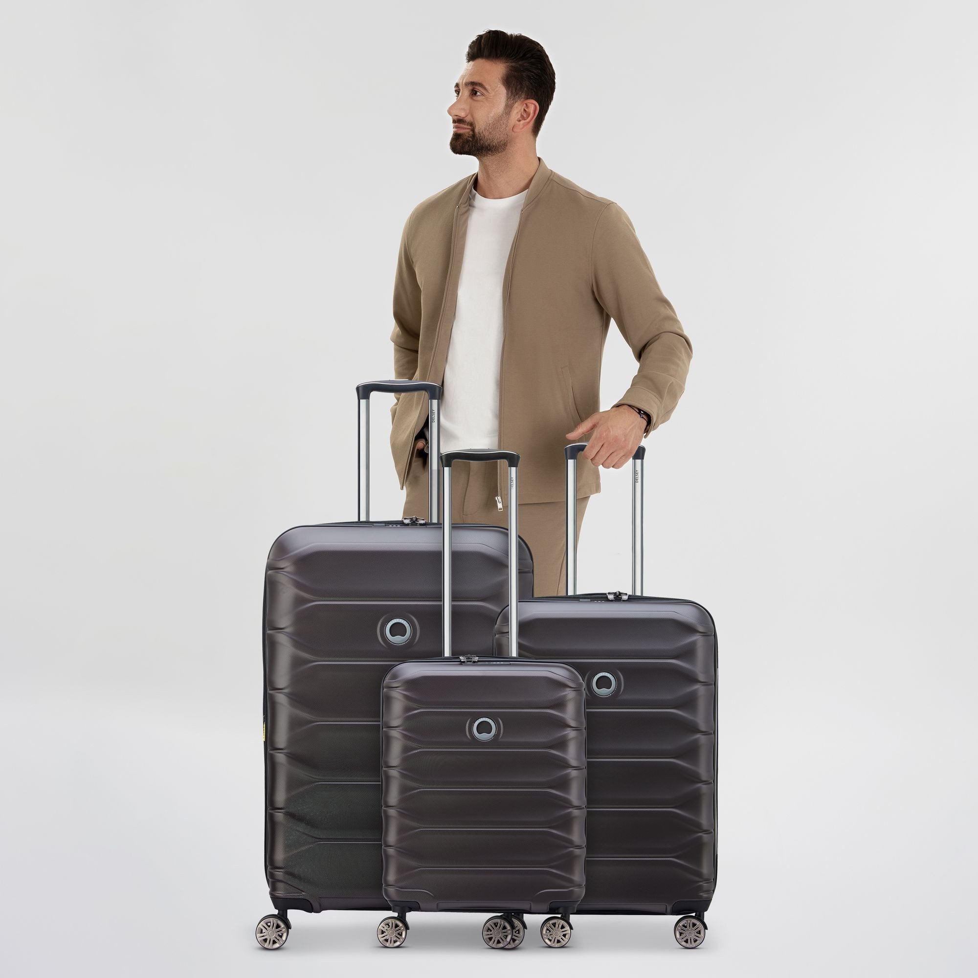 Delsey Paris Trolleyset Meteor, 4 Rollen, (3-teilig, 3 tlg), Polycarbonat günstig online kaufen
