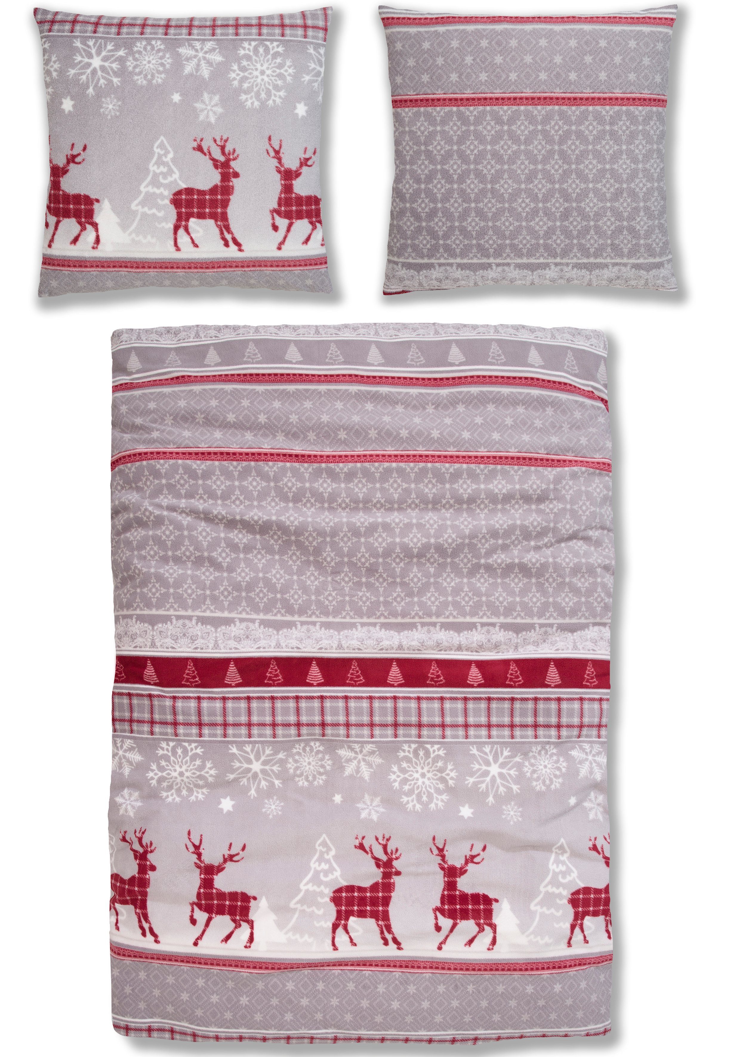 Bettwäsche Chrissy in Gr. 135x200 oder 155x220 cm, ideal für Weihnachten