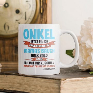 22Feels Tasse Du Wirst Onkel Schwangerschaft Geschenk Baby Werdender Oheim Männer, Keramik, Made in Germany, Spülmaschinenfest