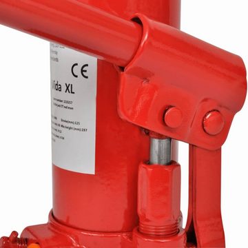 vidaXL Hydraulikheber Hydraulischer Wagenheber 5 Tonnen Rot, (1 St)