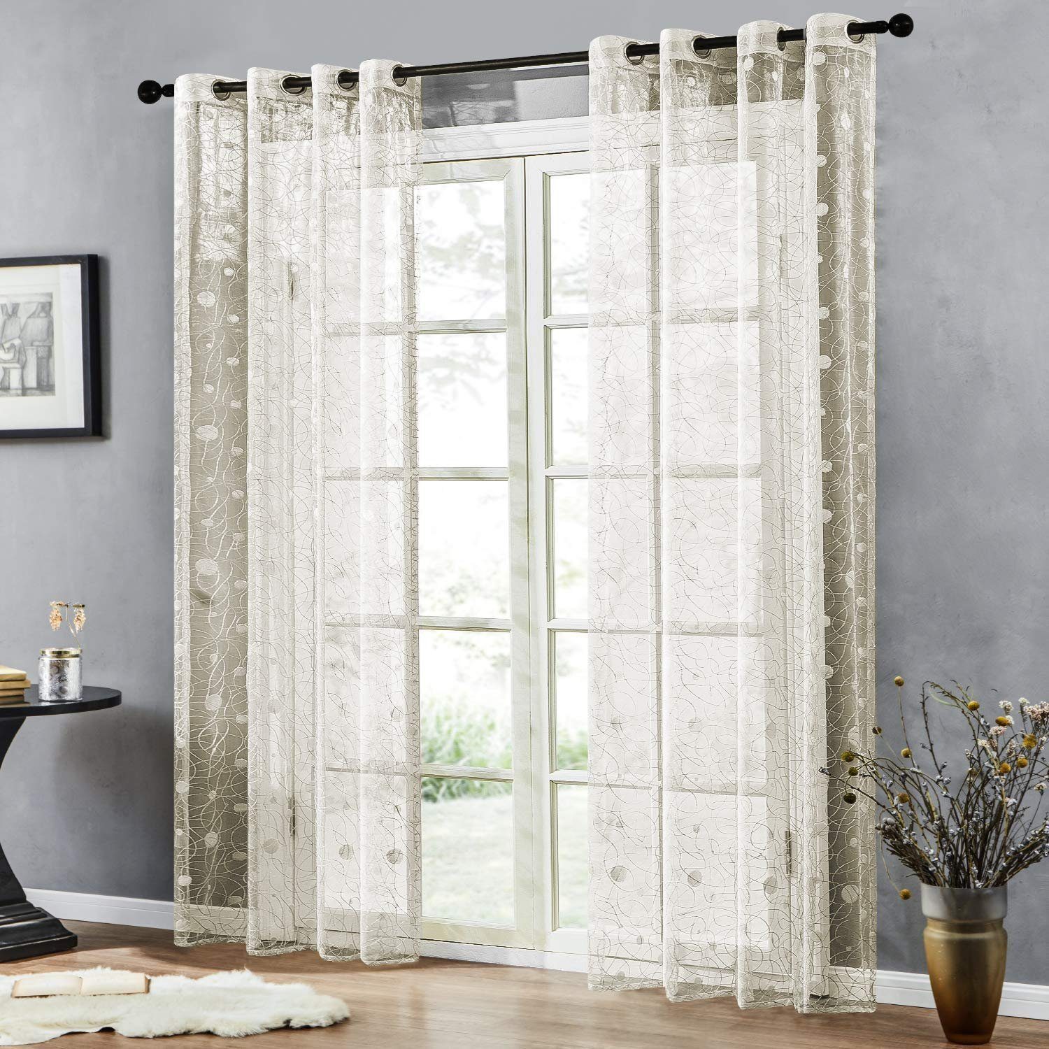 BYSURE Gardine, Ösen (2 St), halbtransparent, günstig online kaufen