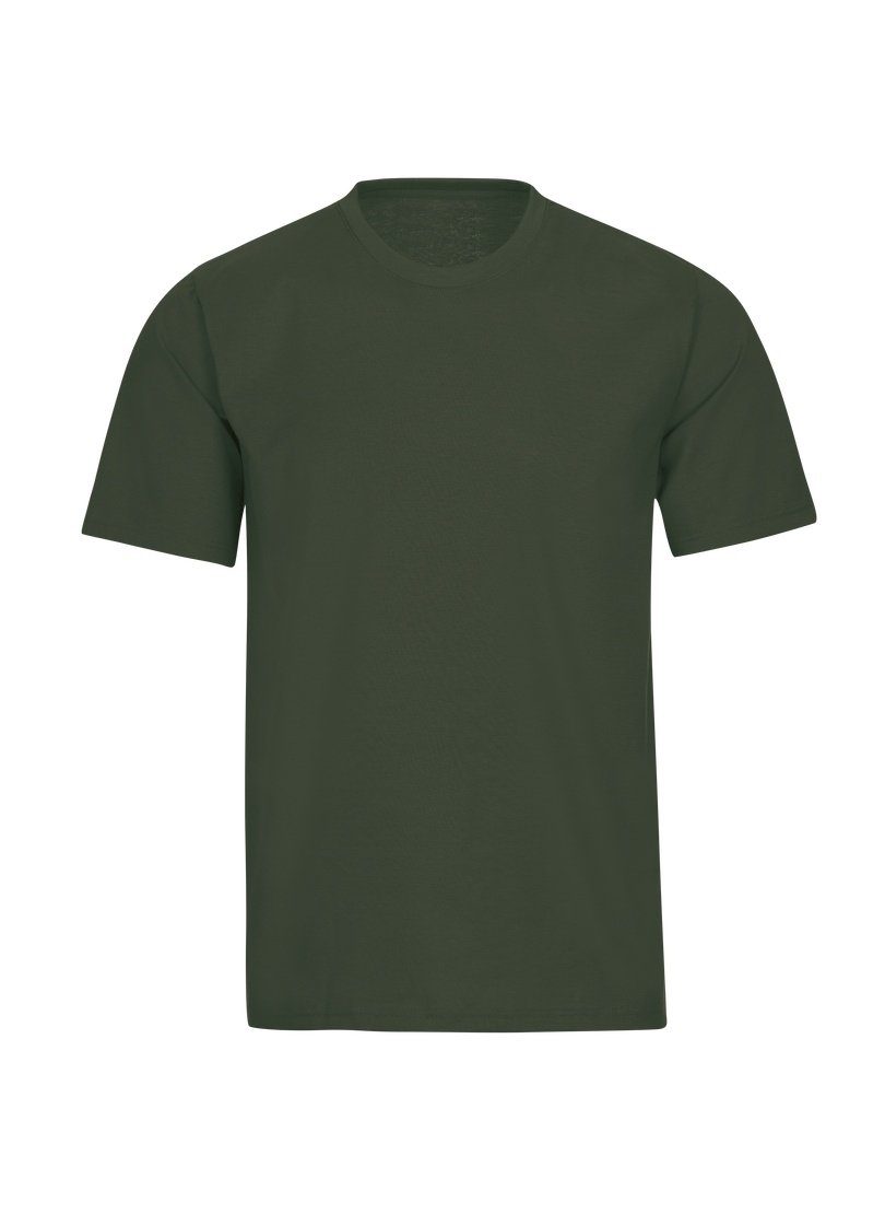 khaki TRIGEMA Trigema T-Shirt DELUXE T-Shirt Baumwolle