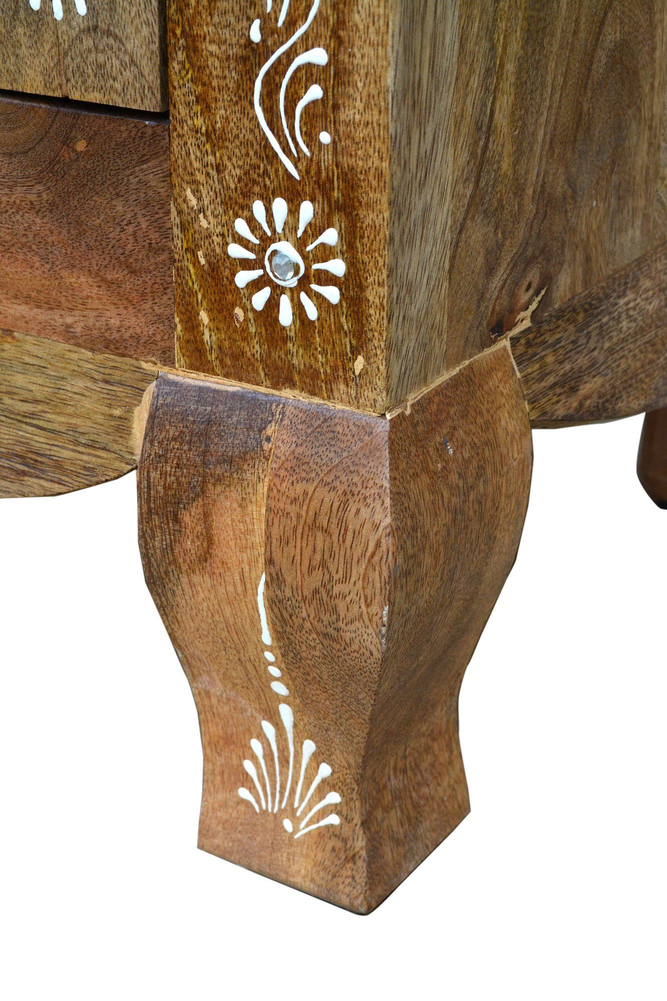 Home affaire Highboard Gullaba, Kommode, Hand bemalt, Breite/Höhe 80/120 cm