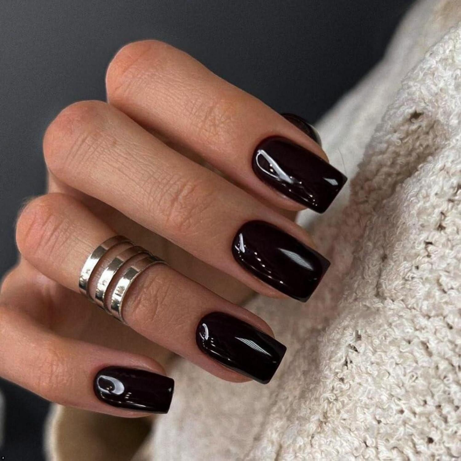 LuxusKollektion Kunstfingernägel Press On Nails Mandel Sarg Ballerina Jelly Gel 24 Stück Eckig Schwarz