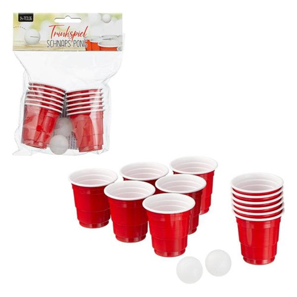 CEPEWA Spiel, Trinkspiel Schnaps Pong, 14teilig, Partyspiel