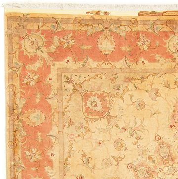 Orientteppich Perser - Täbriz - Royal quadratisch - 203 x 200 cm - beige, morgenland, quadratisch, Höhe: 7 mm, Wohnzimmer, Handgeknüpft, Einzelstück mit Zertifikat