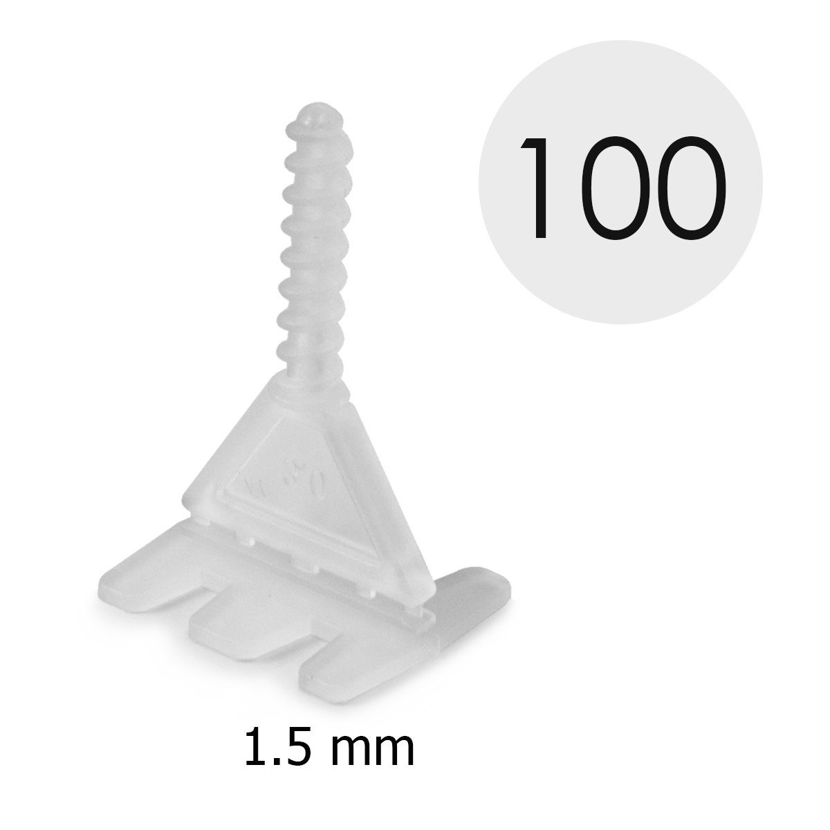 MidGard Fliesenkreuz Nivelliersystem Fliesen-Verlegehilfe Nivellierset Nivellier Laschen (100-St) 100 x Laschen 1,50 mm