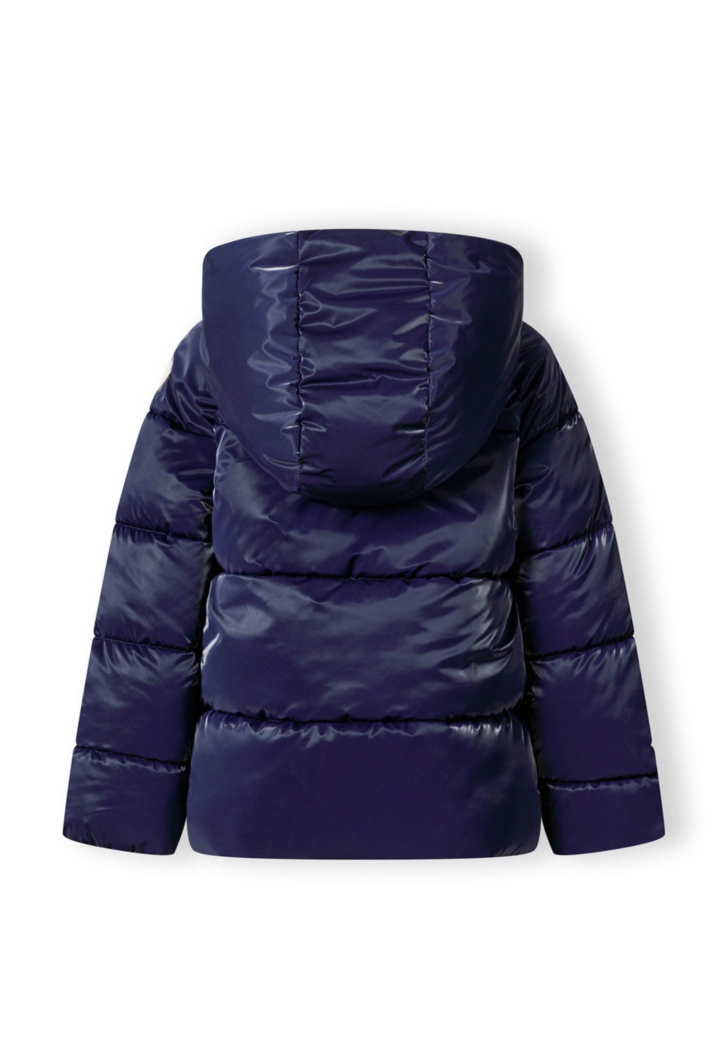 MINOTI Winterjacke Gefütterte Winterjacke mit Kapuze und doppeltem Verschluss (9m-8y) trendiger Aufnäher am Ärmel