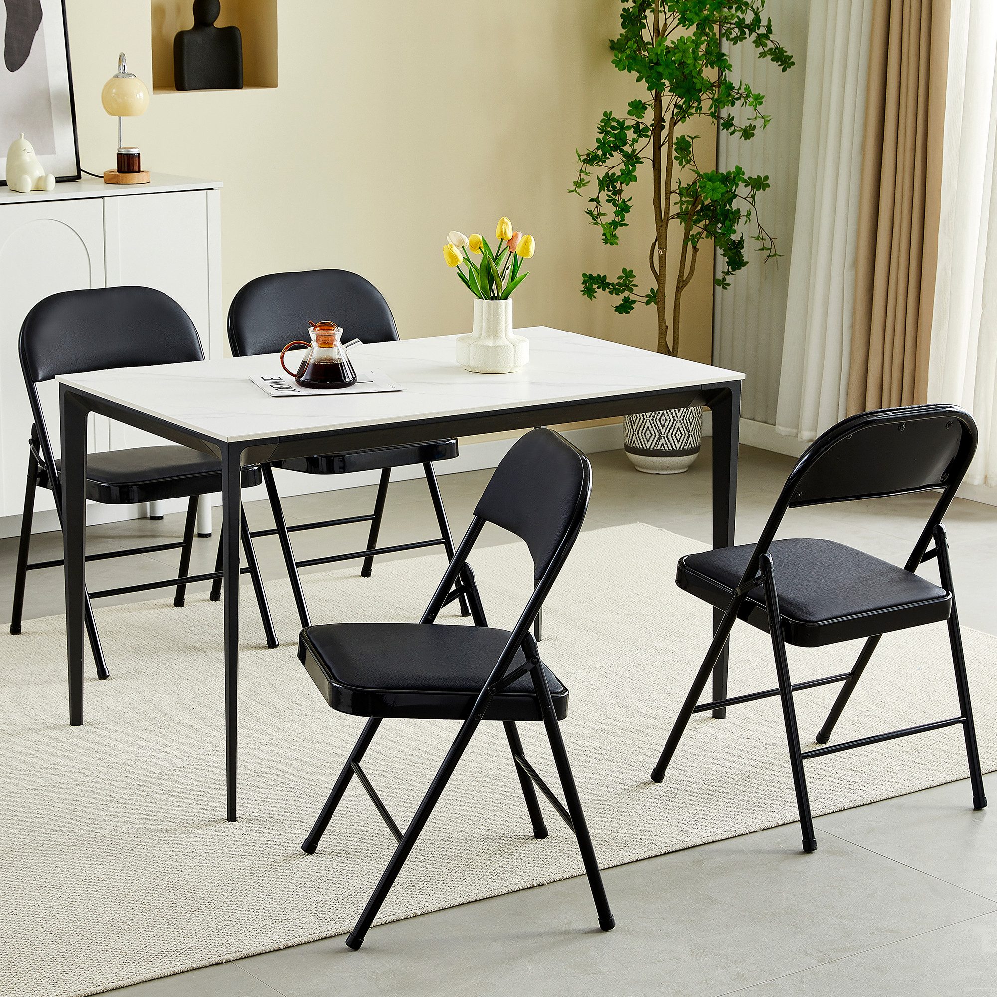 MCC direct Klappstuhl Kunstleder Klappstuhl gepolstert im 1er, 2er, 4er und 6er Set (4 St) – Bild 4 von 5