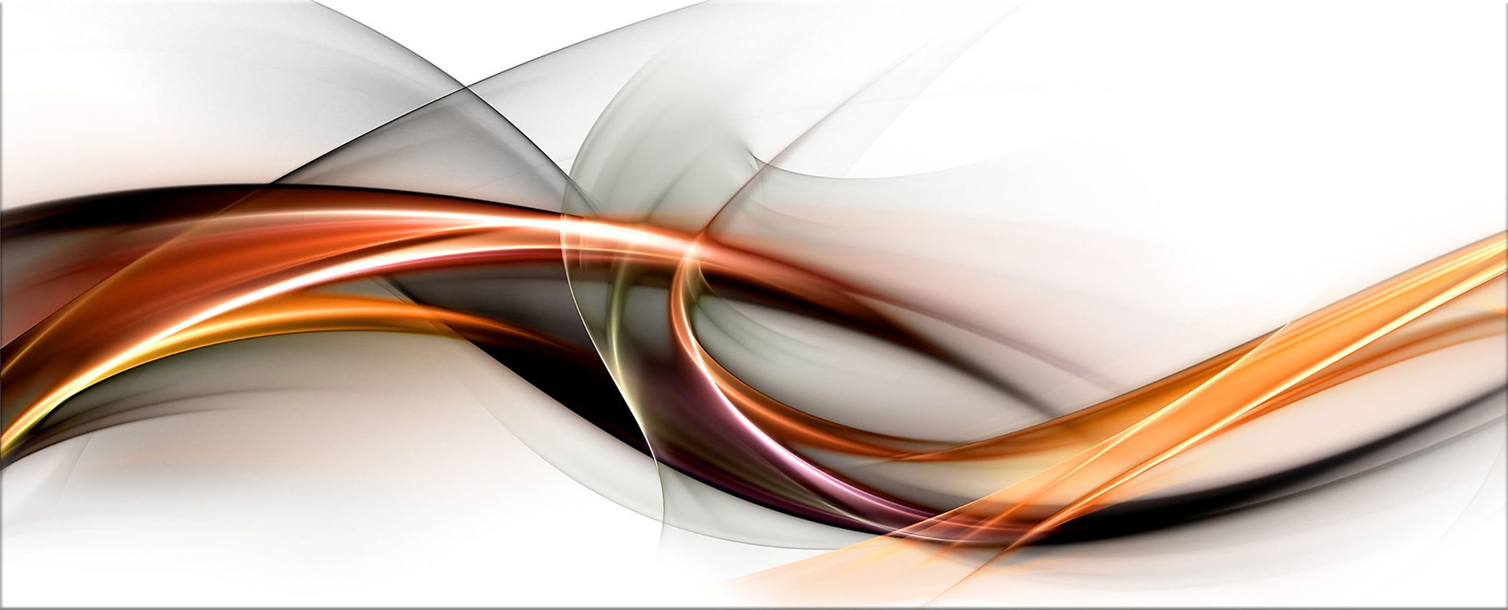 Glasbild Glasbild XXL 125x50 cm Bild aus Glas Wandbild groß Querformat orange