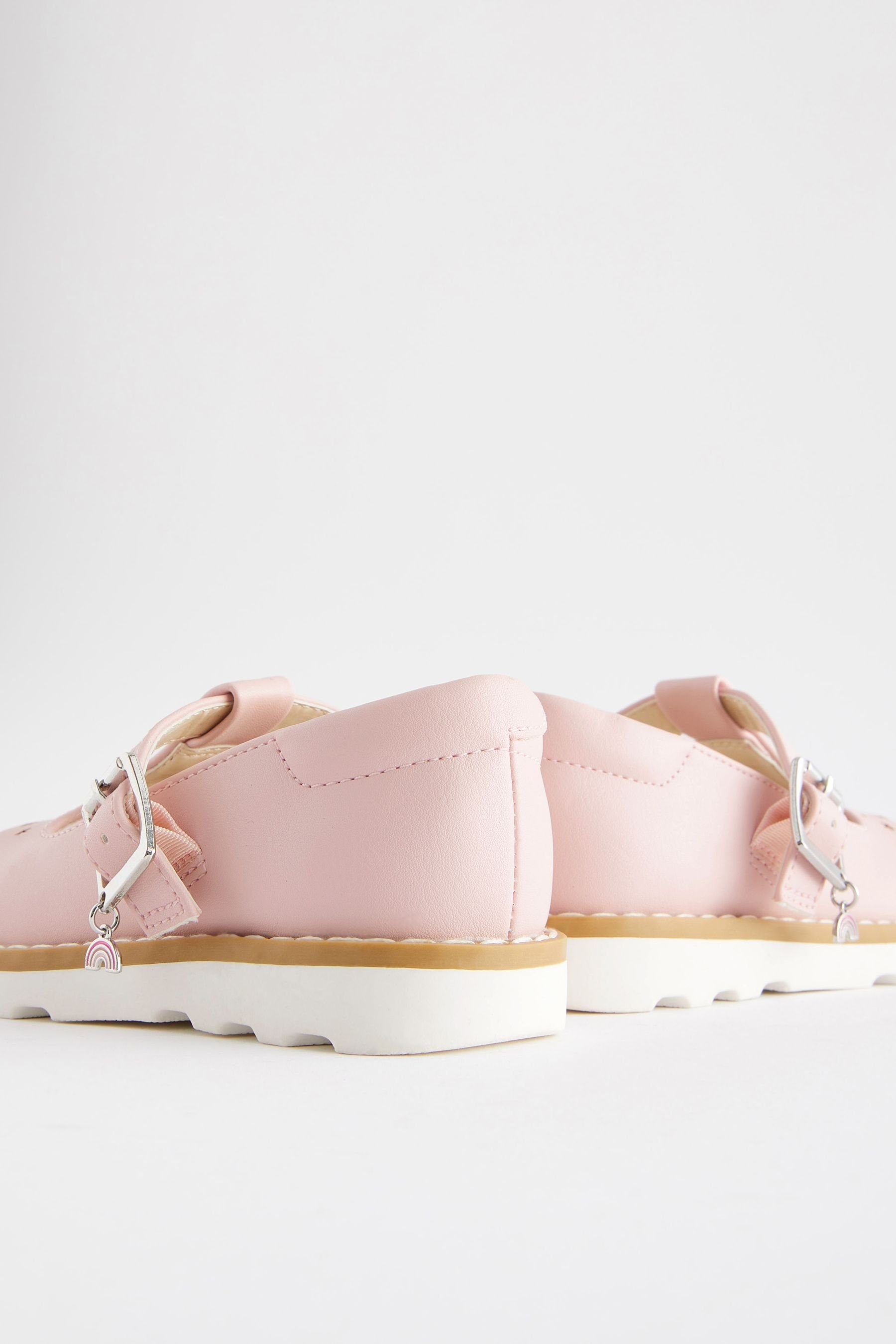 T-Steg T-Strap-Sandale (1-tlg) mit Pink Next Schuhe