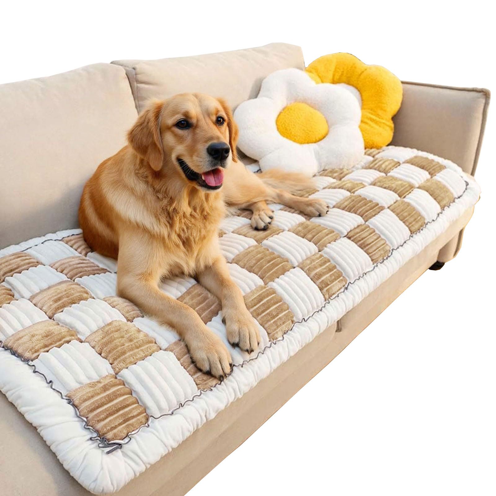 Coonoor Sofaschoner Weiche Flanell Sofa überzug Waschbar - Neue Sitzkissenbezüge, rutschfeste Sofabezug