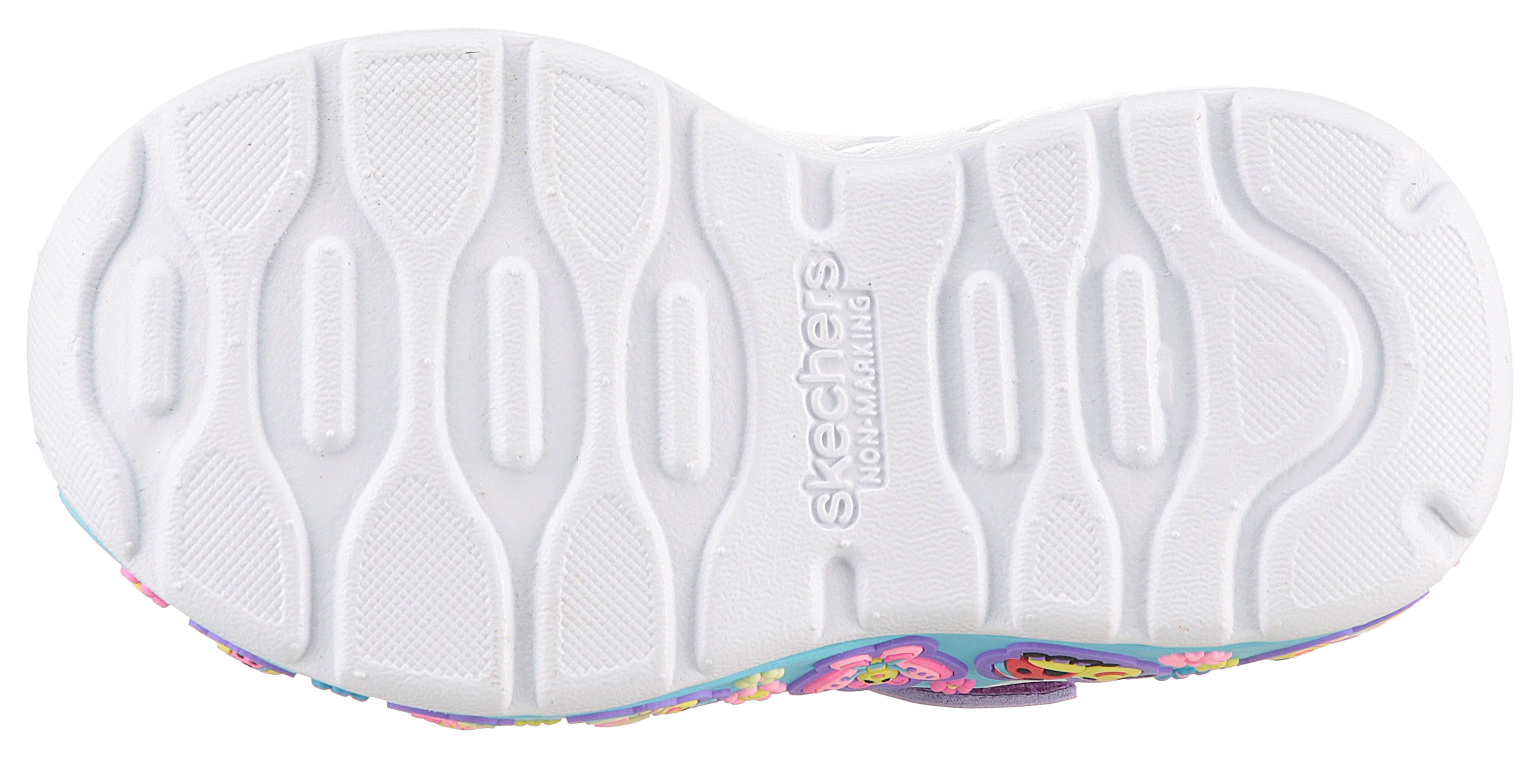 Skechers PLAY SCENE-FUN SQUAD Lauflernschuh Sneaker mit bunten Motiven verziert, Größenschablone zum Download – Bild 4 von 5