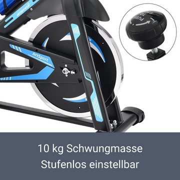 ArtSport Speedbike RapidPace, 10 kg Schwungmasse, Computer mit LCD-Display, Tablet-Halterung