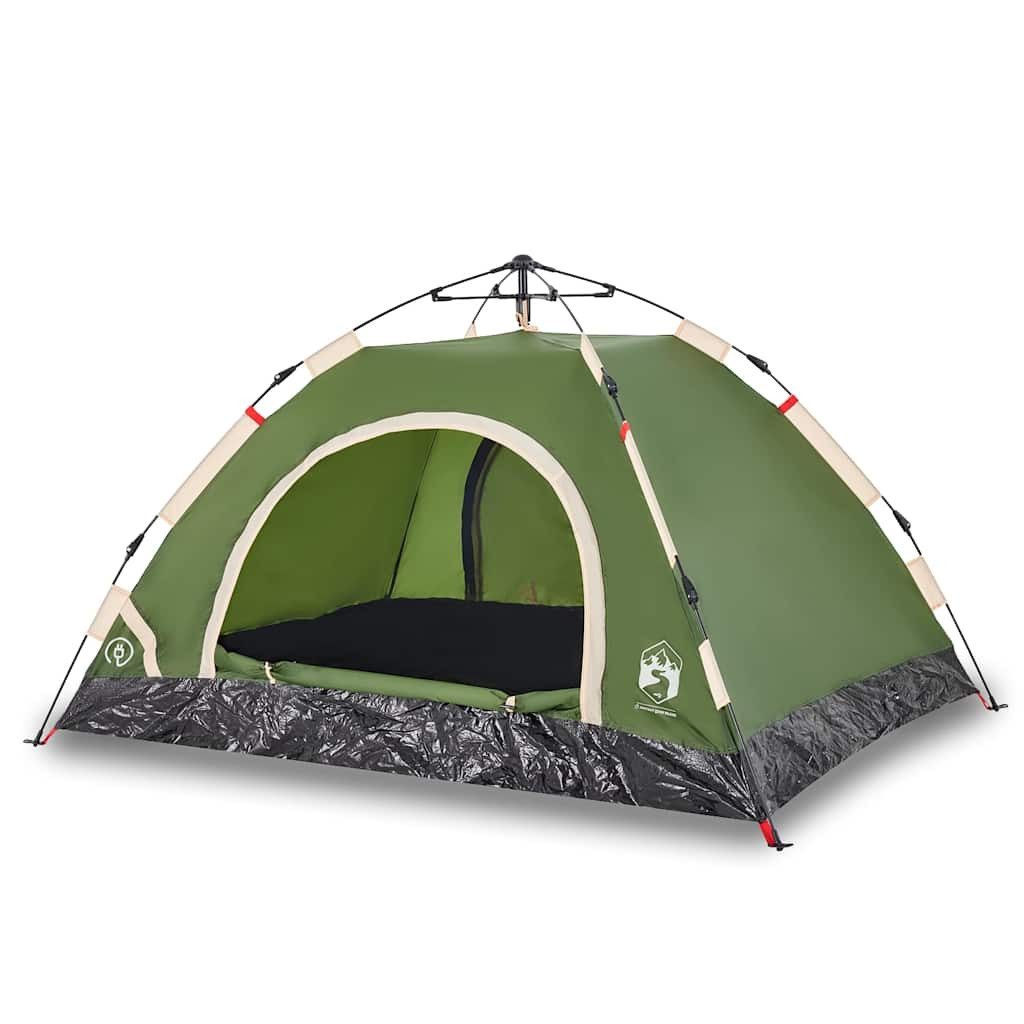 Kuppelzelt Campingzelt 2 Personen Grün Quick Release