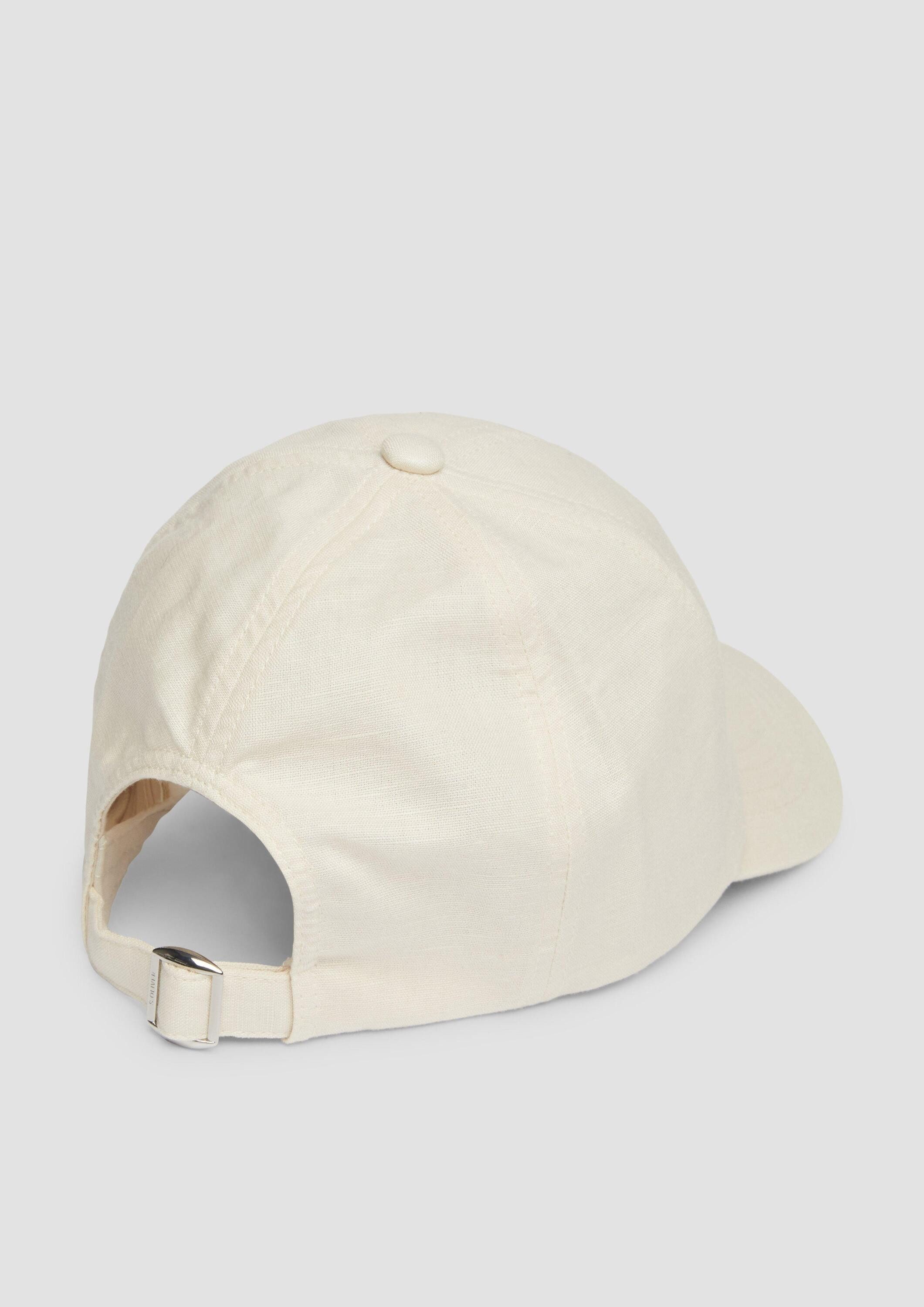 s.Oliver Snapback Cap Kappe Kappe aus Leinenmix mit Logo-Stickerei