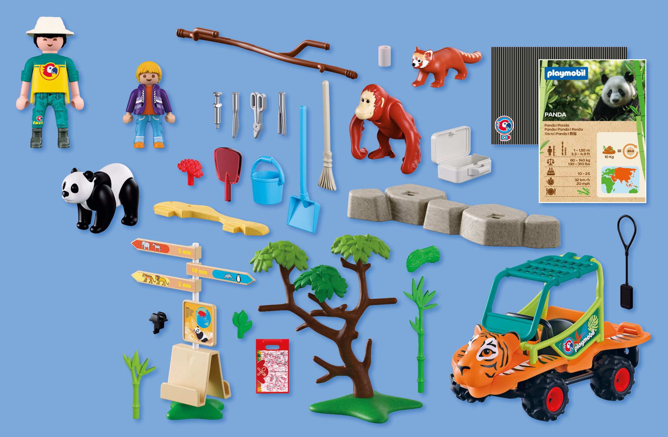 Playmobil® Zoo: Tierpflegermobil (72072), Animals & Friends Konstruktions-Spielset, (62 St), Made in Europe