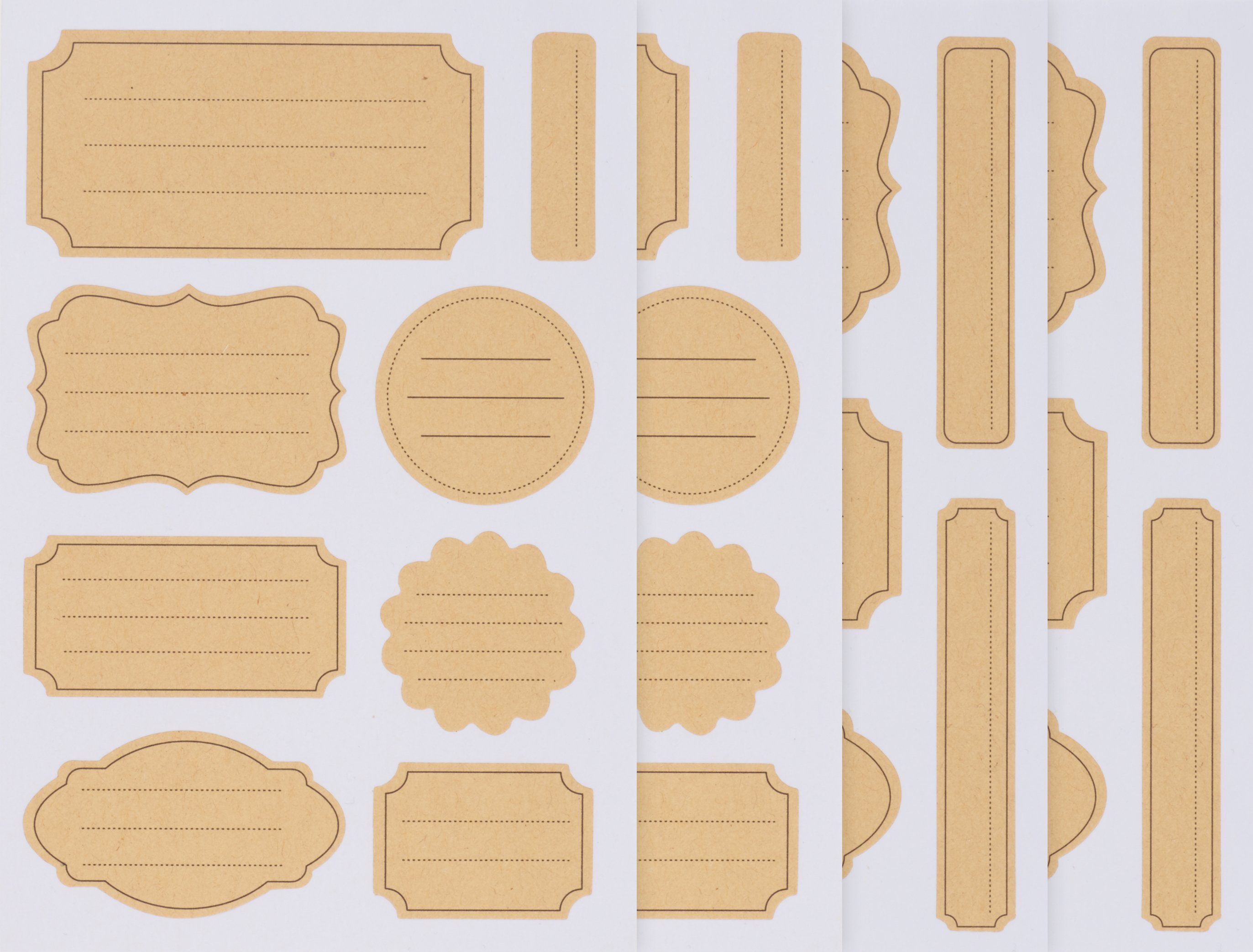 MEYCO Hobby Sticker Etiketten, (26-tlg), liniert, 26 Stück