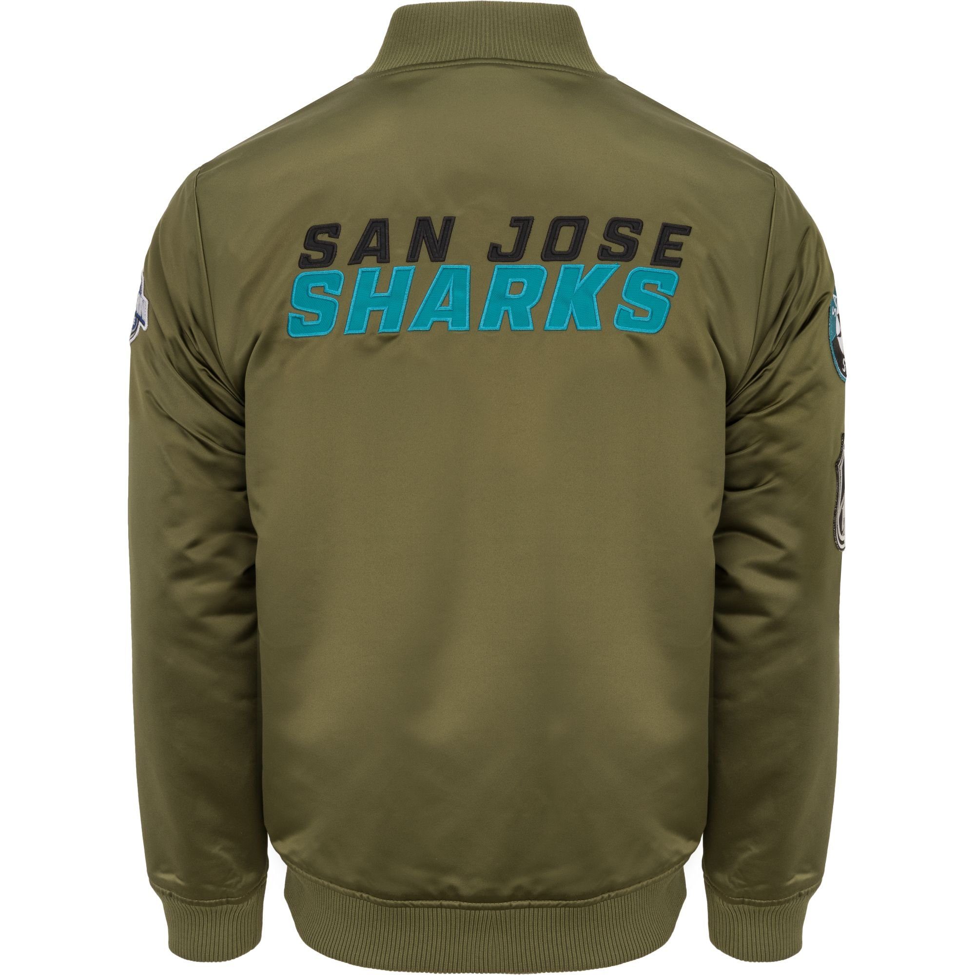 PATCHES Satin & Mitchell San Jose Sharks Bomberjacke Ness