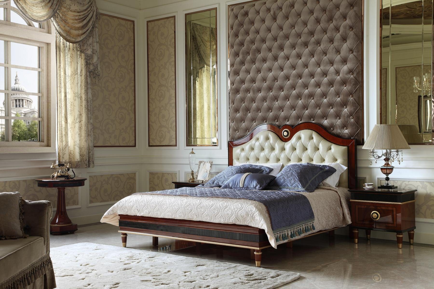 Doppelbett JVmoebel Ehebett Bett, Rokoko Luxur Design Barock Bett Betten Luxus