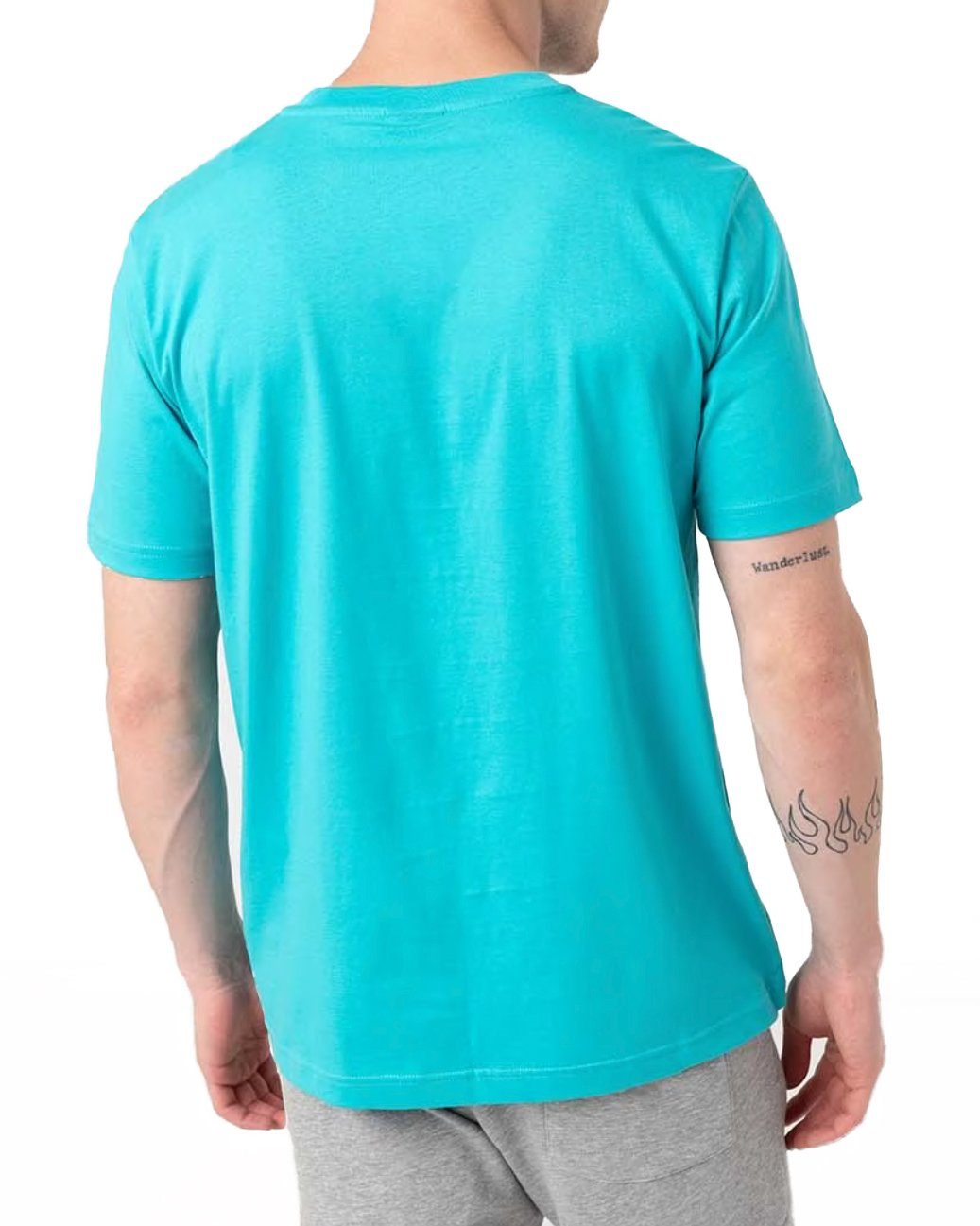 Diesel Rundhalsshirt Regular Fit - Türkis Blau - T-JUST-A36 5II