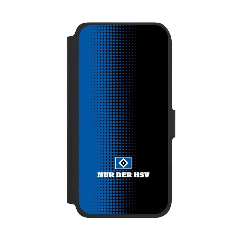 NIVOCASE Handyhülle HSV Logo Offizielles Lizenzprodukt Nur der HSV - Rautenraster Schwarz, Samsung Galaxy A17 5G Klapphülle Handyhülle aus Kunst Leder