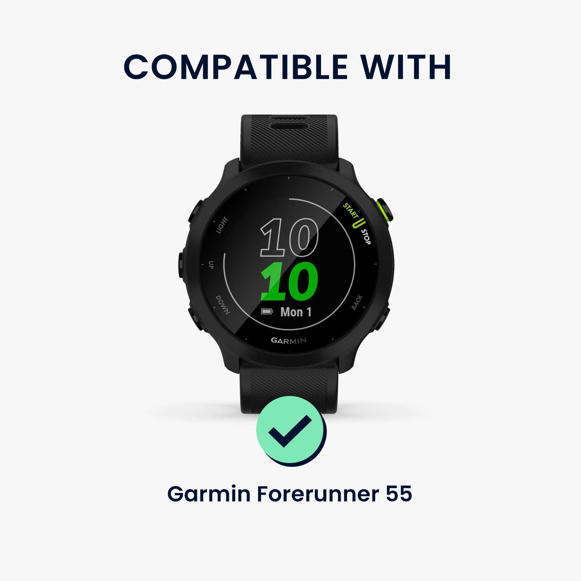kwmobile kwmobile Echtleder Uhrenarmband für Garmin Forerunner 55 Armband - Smartwatch, 1-tlg., Leder Armband für Garmin Forerunner 55