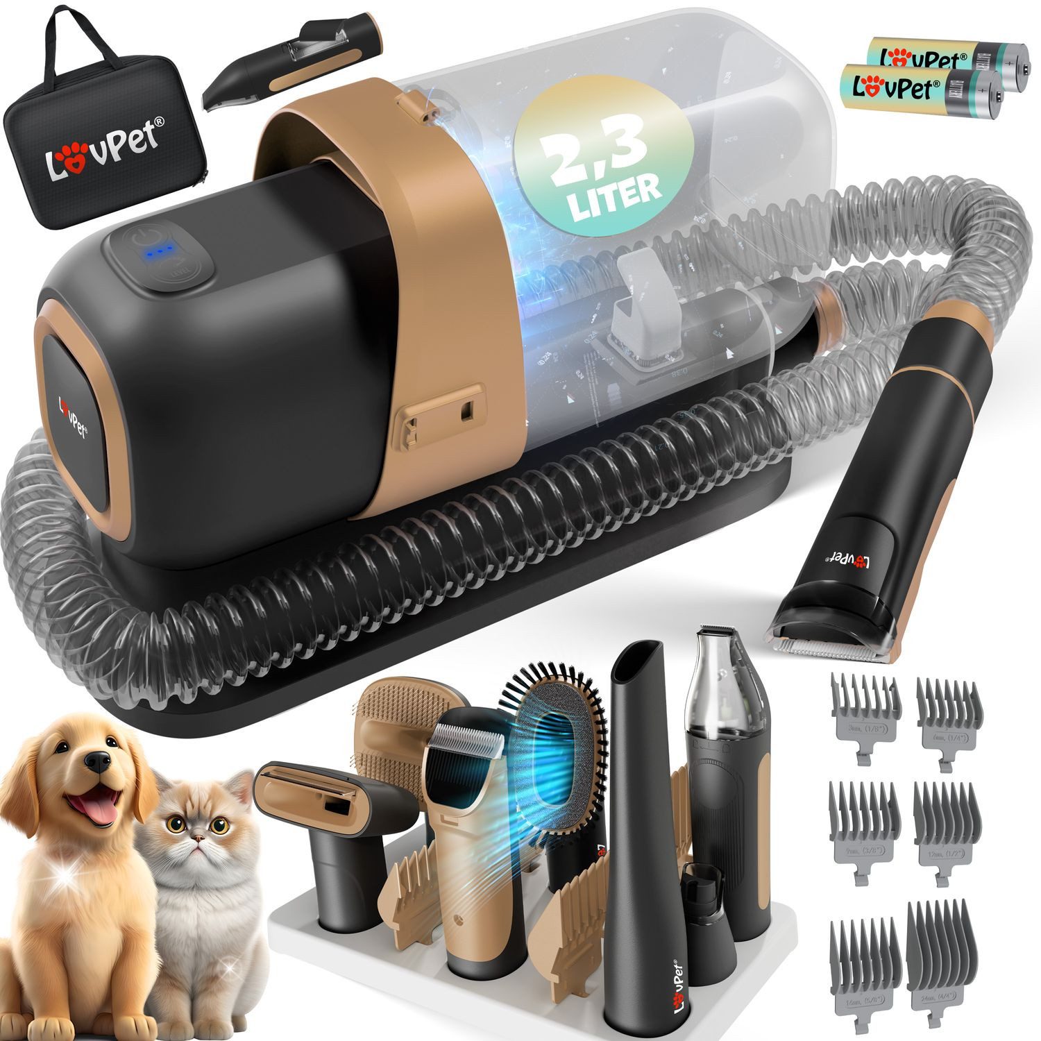 Lovpet Hundeschermaschine, mit Staubsauger Leise Schermaschine günstig online kaufen