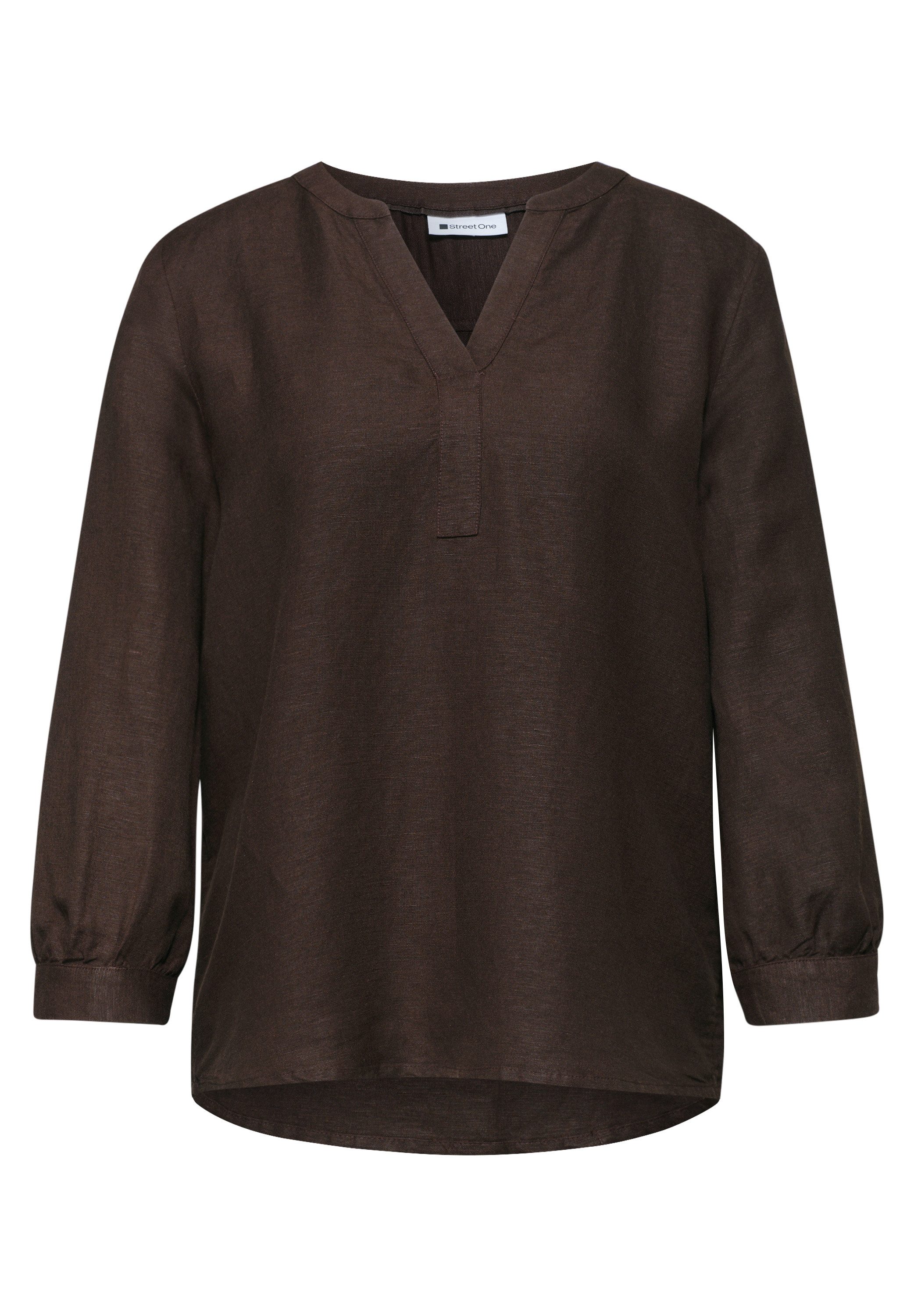 STREET ONE Shirtbluse mit geschlitztem Rundhalsausschnitt – Bild 4 von 5