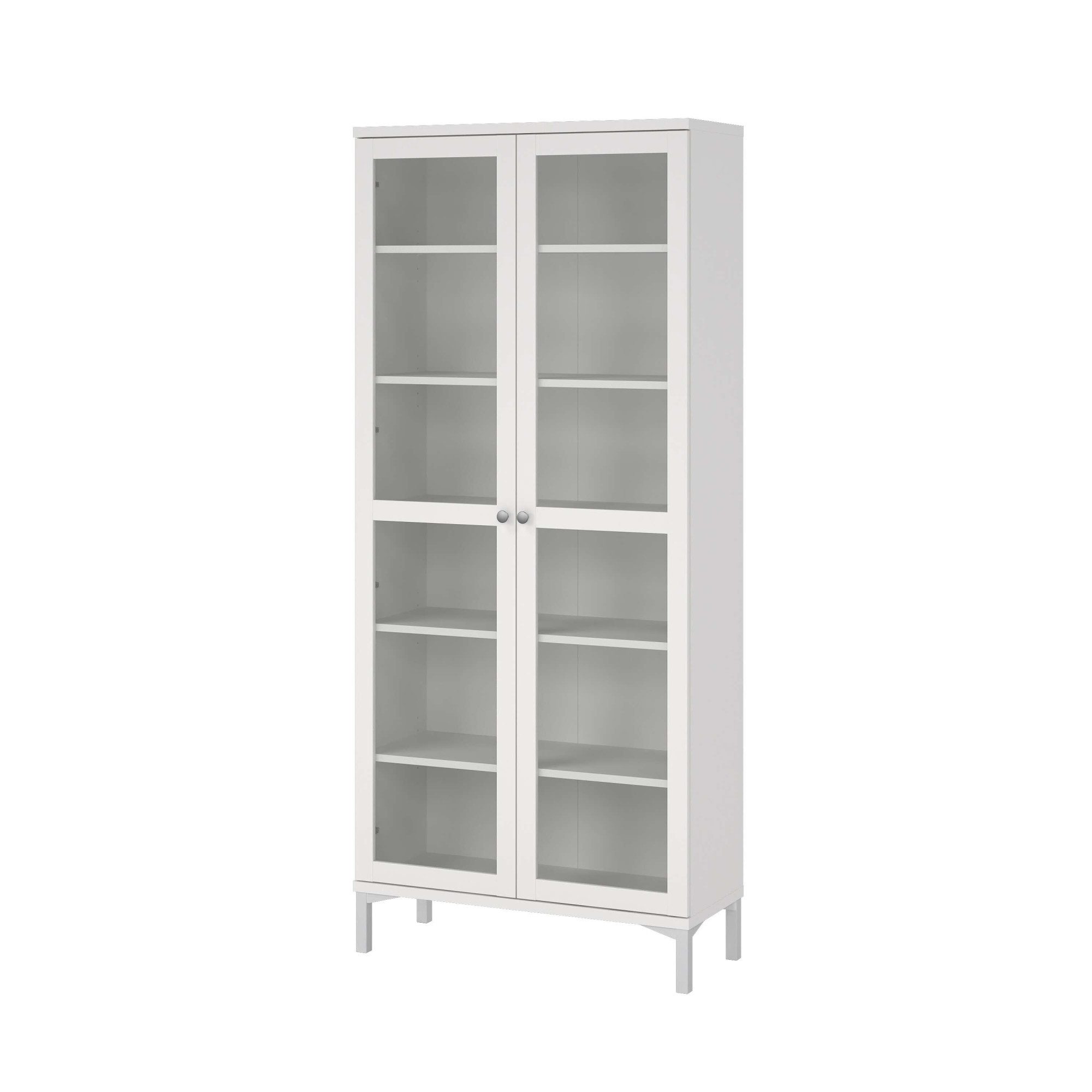 Home affaire Vitrine Roma Vitrinenschrank, Standvitrine, Glasvitrine, Stauraum, modern 2 Glastüren, Praktisch, Runde Griffe, Höhe 200 cm, 6 Fächer, B: 89 cm