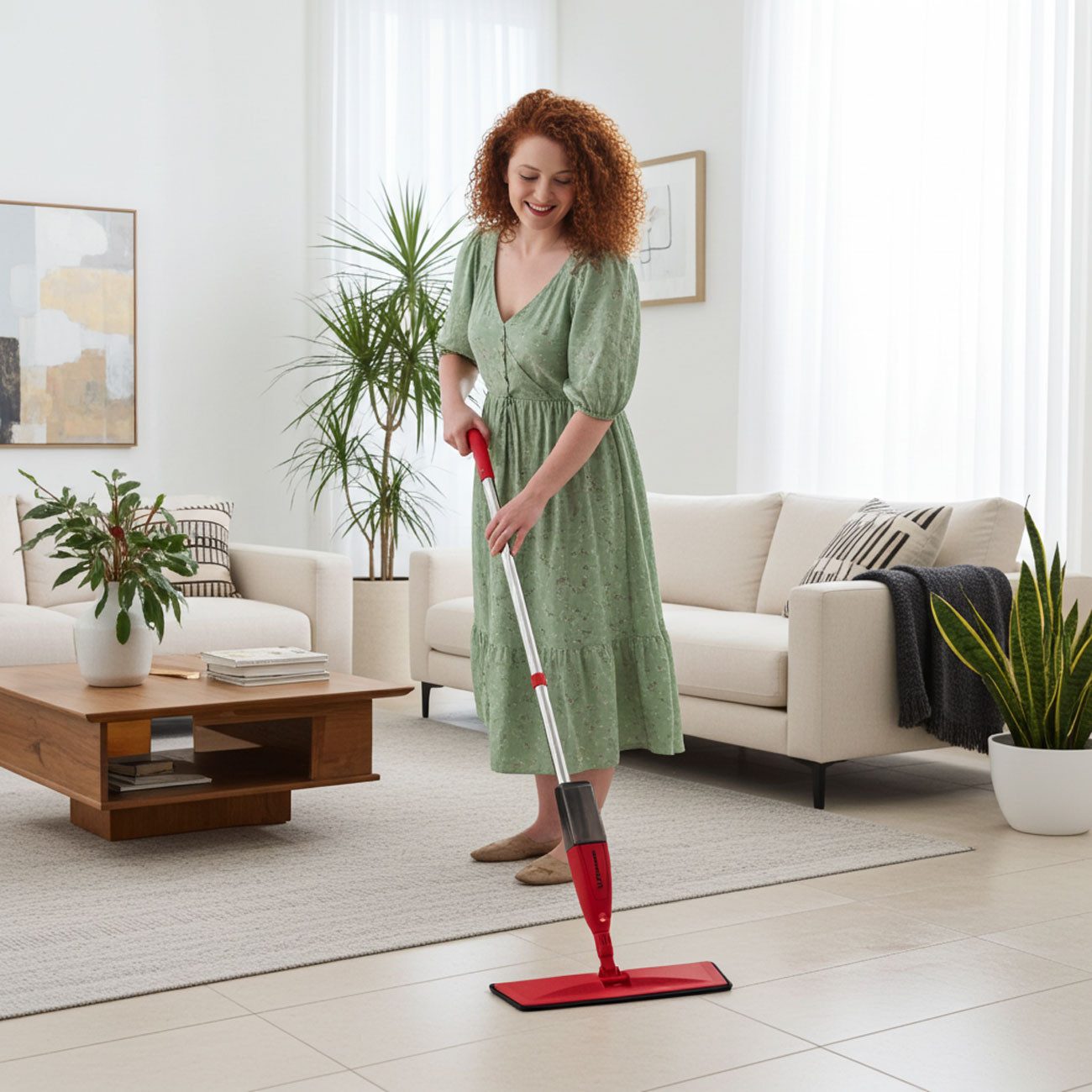 CLEANmaxx Bodenwischer 2in1 Nass-Trocken Sprühwischer 300ml für Fliesen, Laminat, (1-St), Inklusive Mikrofaser-Bodentuch