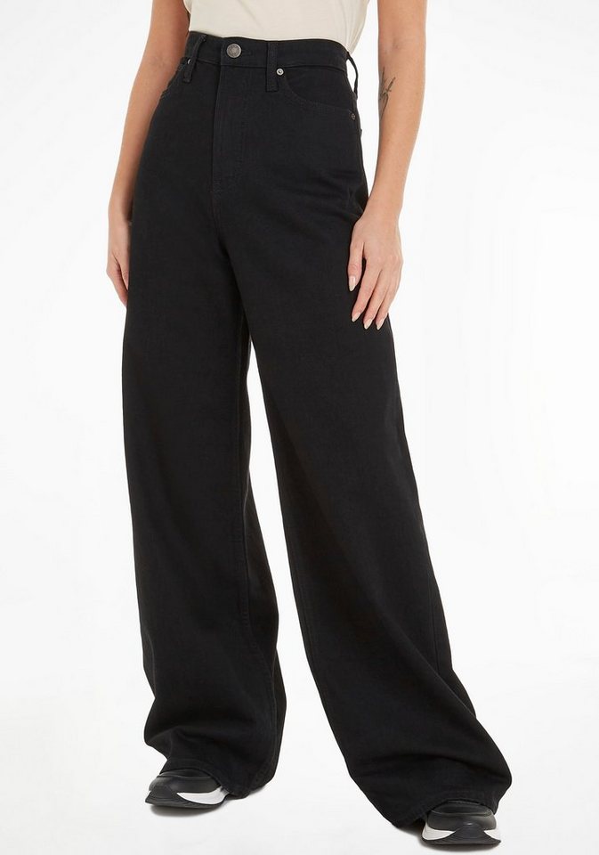 Calvin Klein Weite Jeans HR WIDE - SOFT BLACK