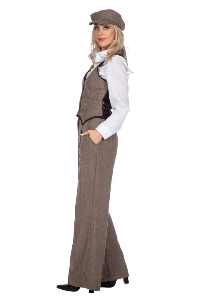 Wilbers Kostüm 20er Jahre Outfit 3-teilig braun Damen