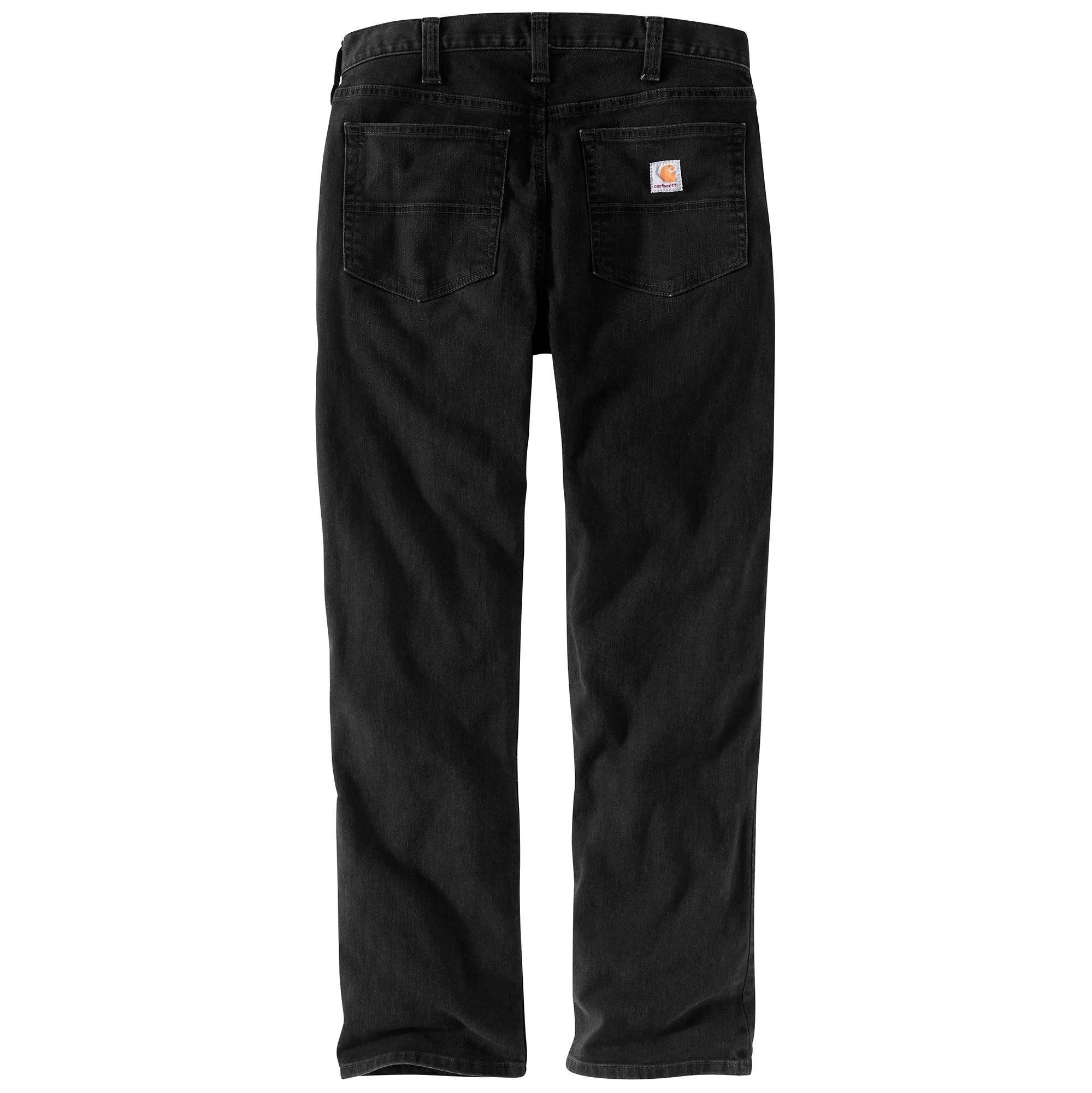 Carhartt Regular-fit-Jeans Carhartt Herren Rugged Flex Straight black Relaxed Jeans dusty