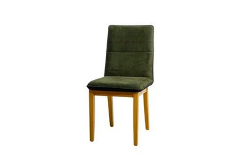 Villa Hauswerk Esszimmerstuhl Stuhl 2er Set grün Stuhlset Küchenstuhl (2er-Set), Küchenstühle aus Holz