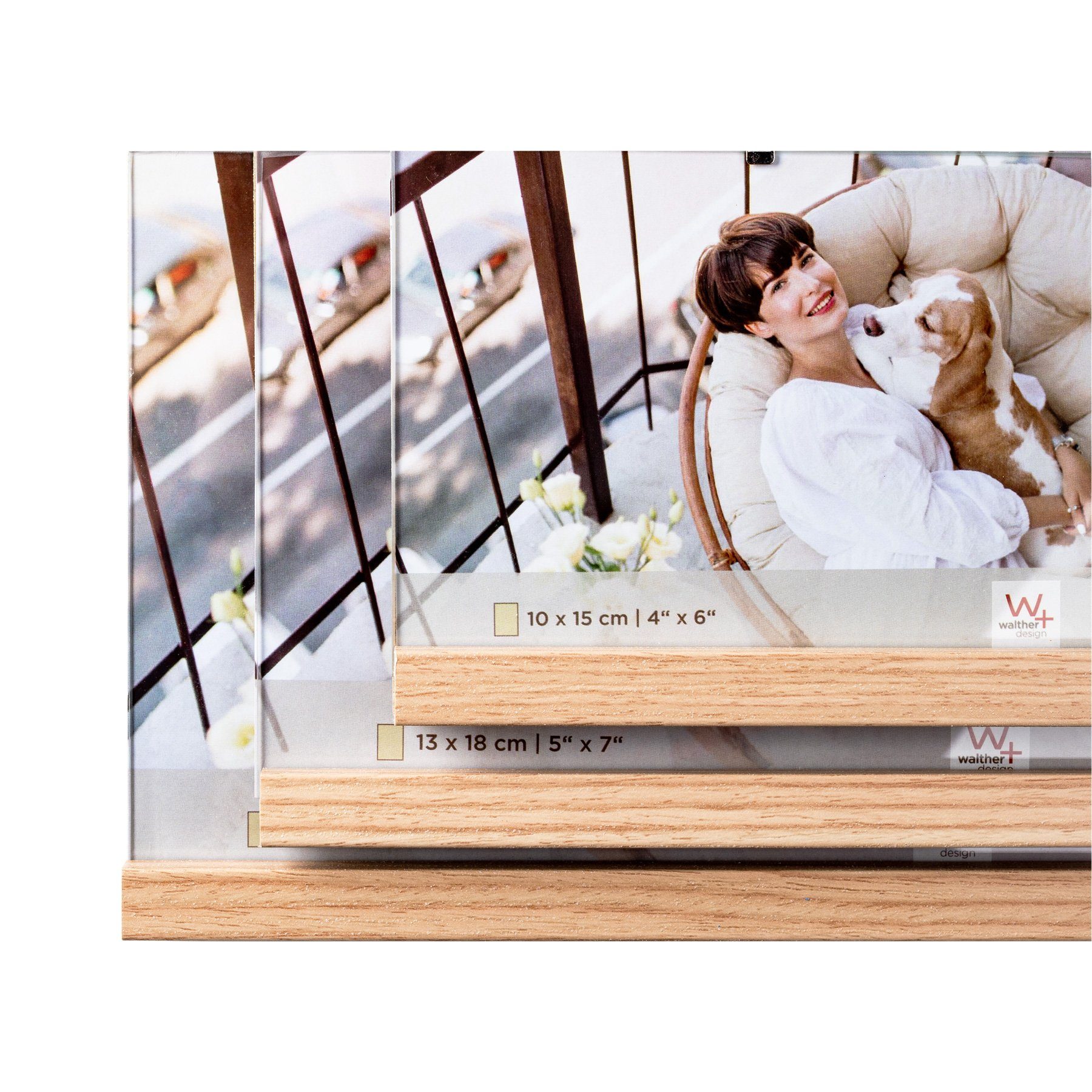 Walther Design Portraitrahmen Simplicity im Querformat, Fotohalter puristisch elegant