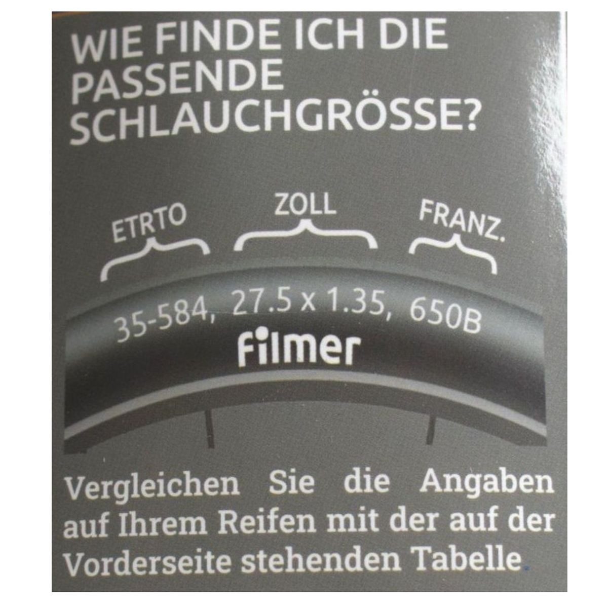 Filmer Fahrradschlauch Fahrradschlauch selbstreparierend 26 Zoll 28 Zoll Universal, 26 Zoll Dunlopventil, selbstreparierend