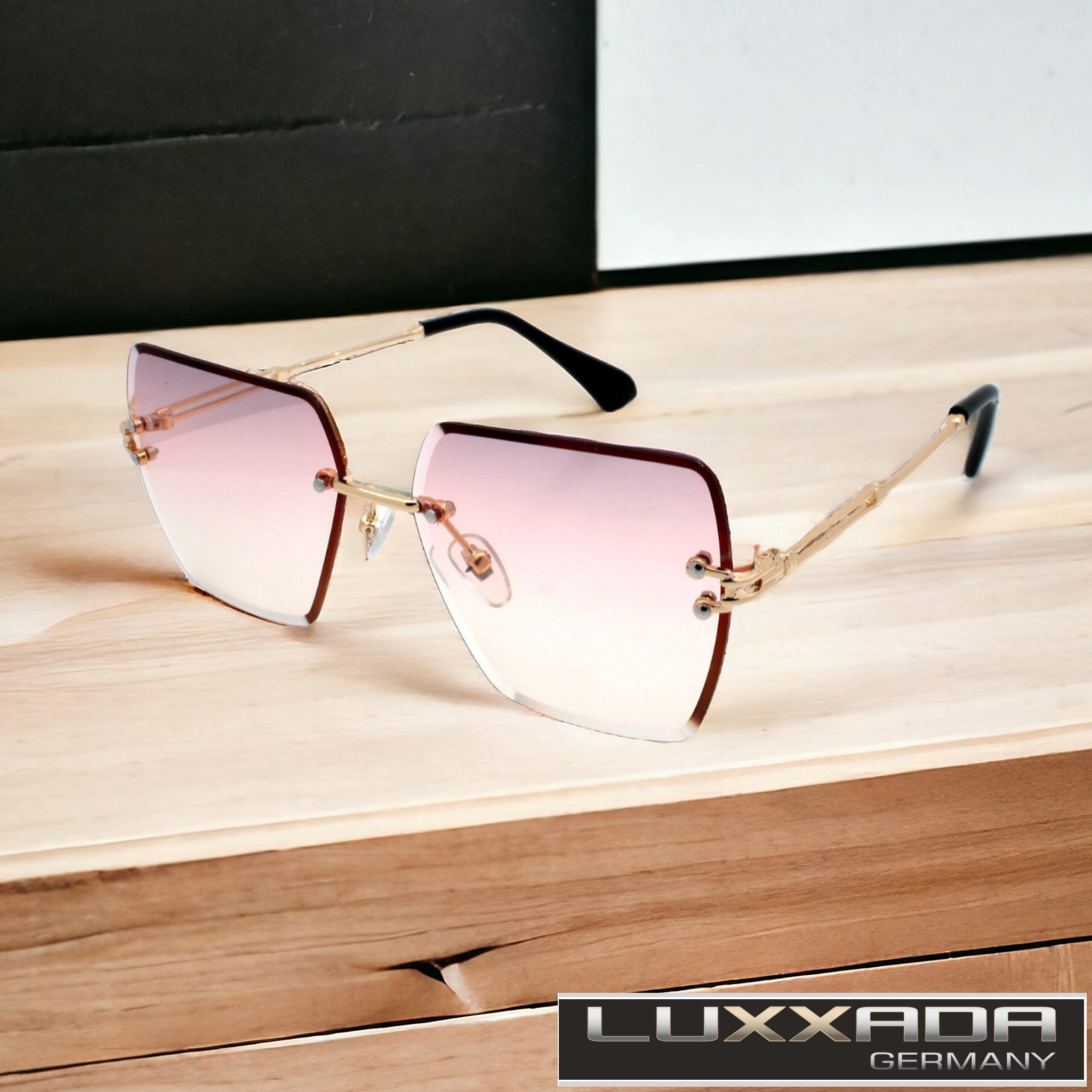 Vaccari-design Sonnenbrille (Designer Brille in Gold Metallbrille mit Hardc günstig online kaufen