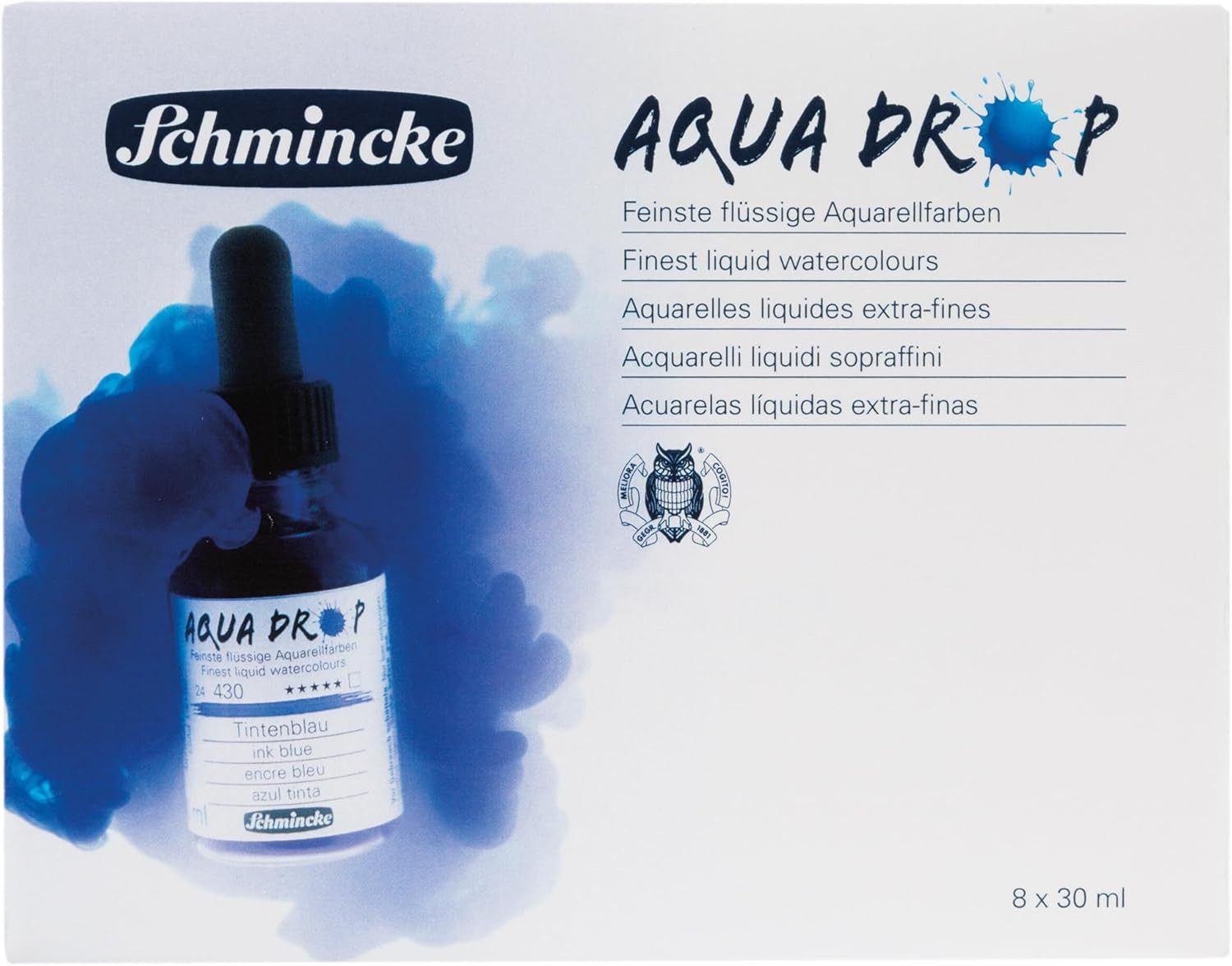 Schmincke Aquarellfarbe flüssig AQUA DROP Set 8 x 30 ml