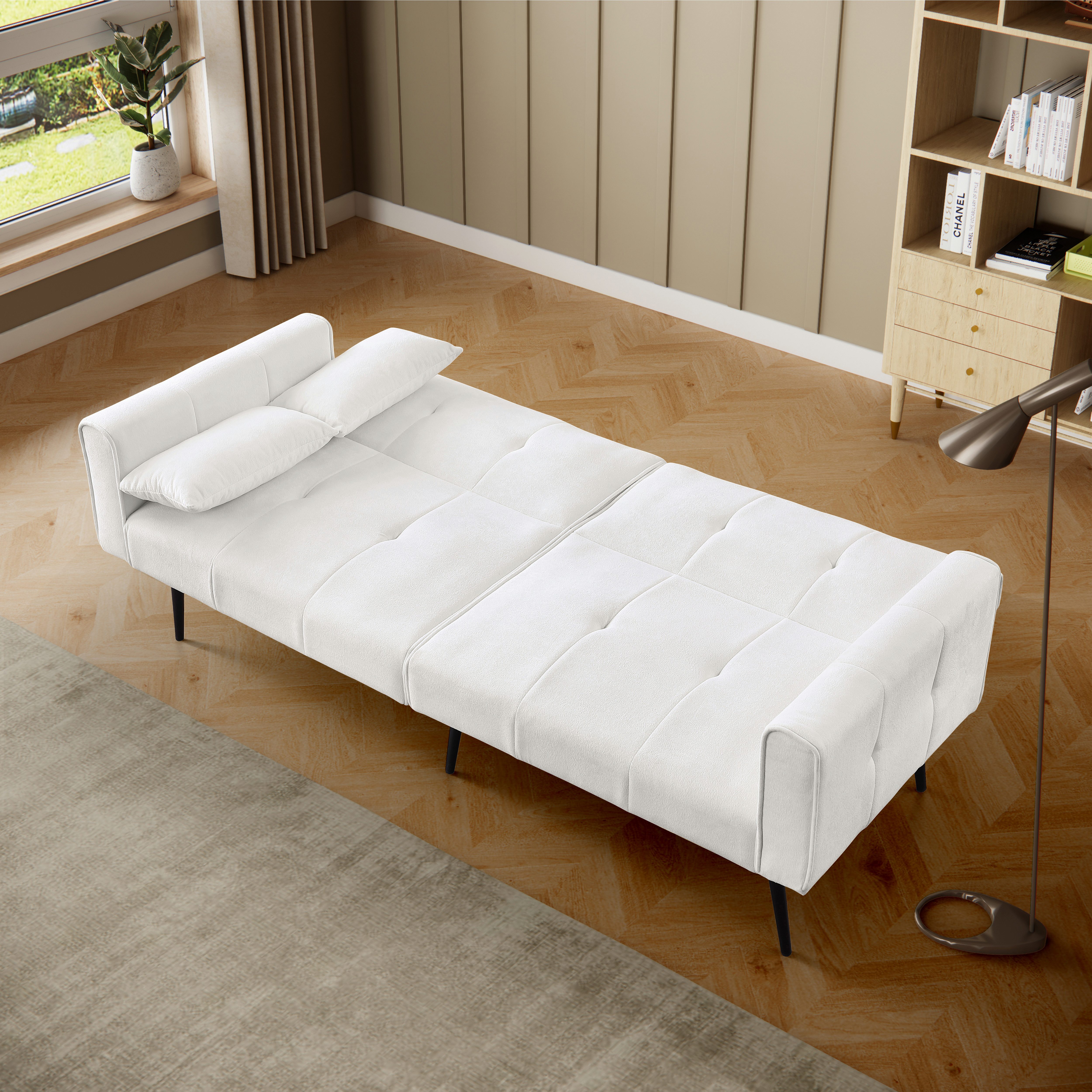 REDOM Sofa 68 Zoll Futon Couch mit Schlafsofa-Funktion, Loungesofa