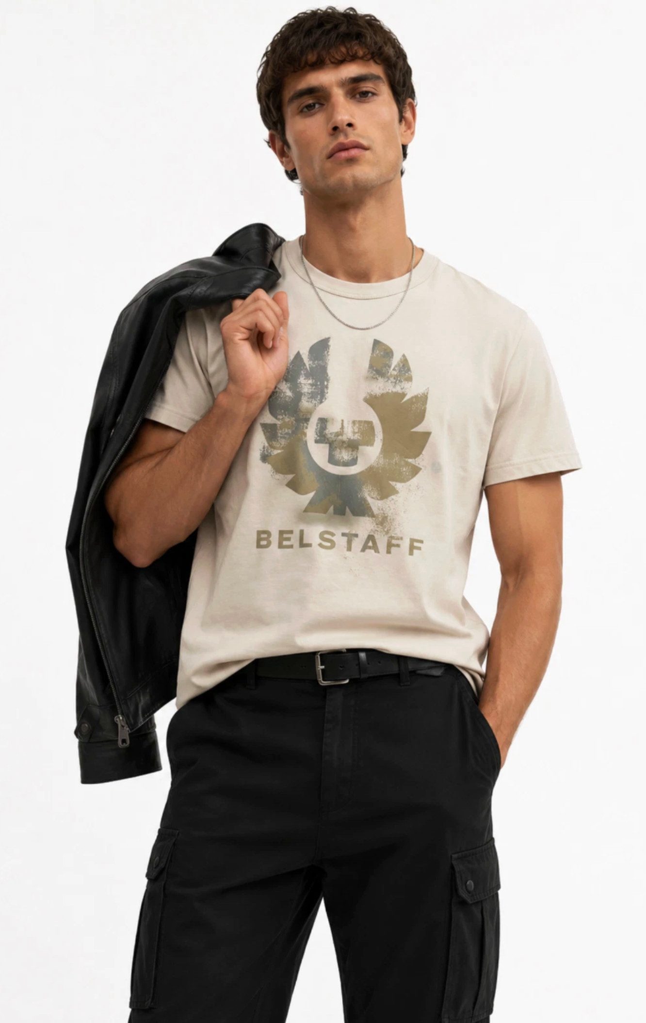 Belstaff T-Shirt London Retro Blur Phoenix Logo Regular Cut Phoenix-Logo mit Belstaff Schriftzug im Spray-Effekt – Bild 5 von 5