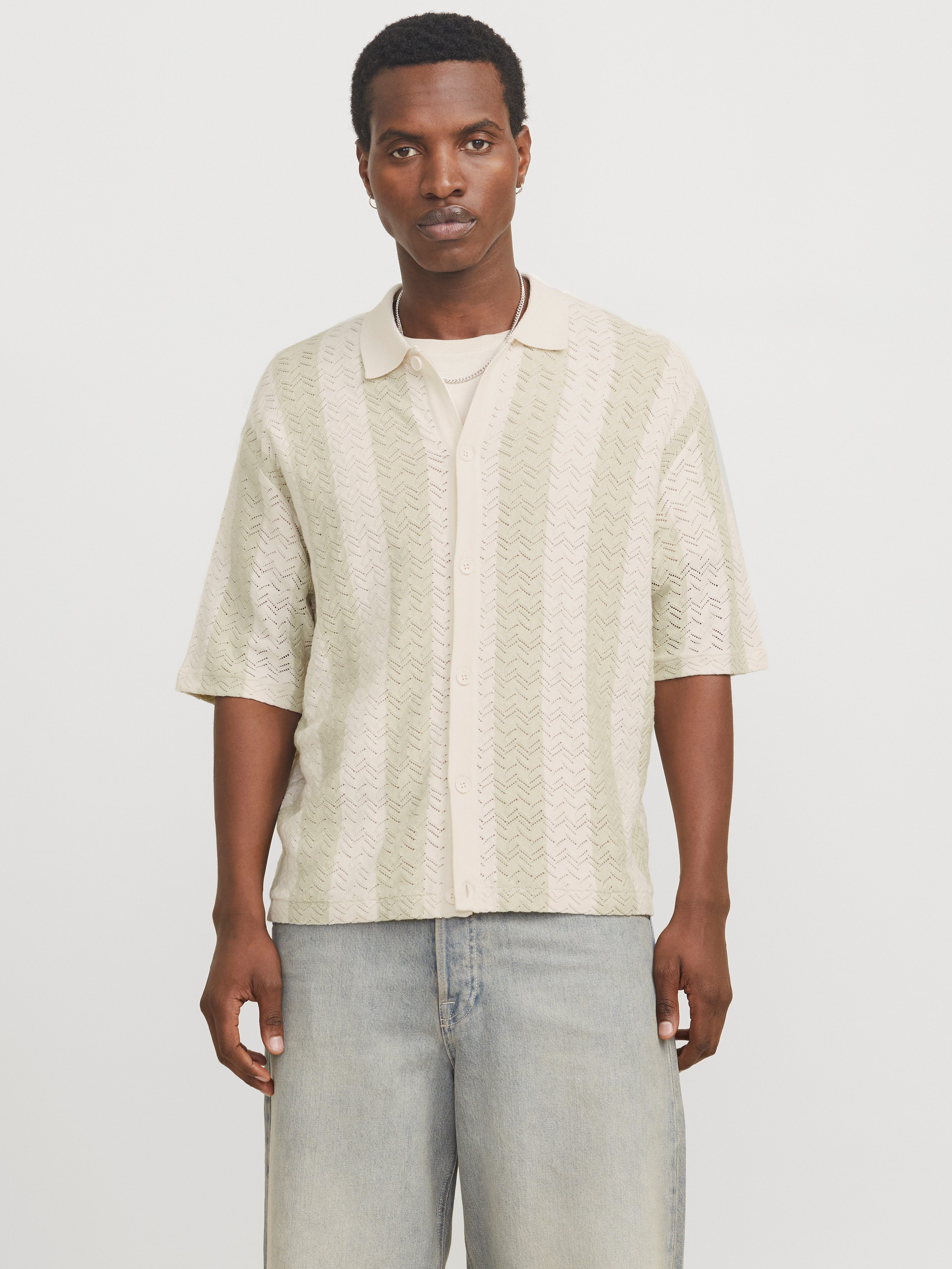 Jack & Jones Polokragenpullover JORTYLER KNIT SS POLO SN mit durchgehender günstig online kaufen