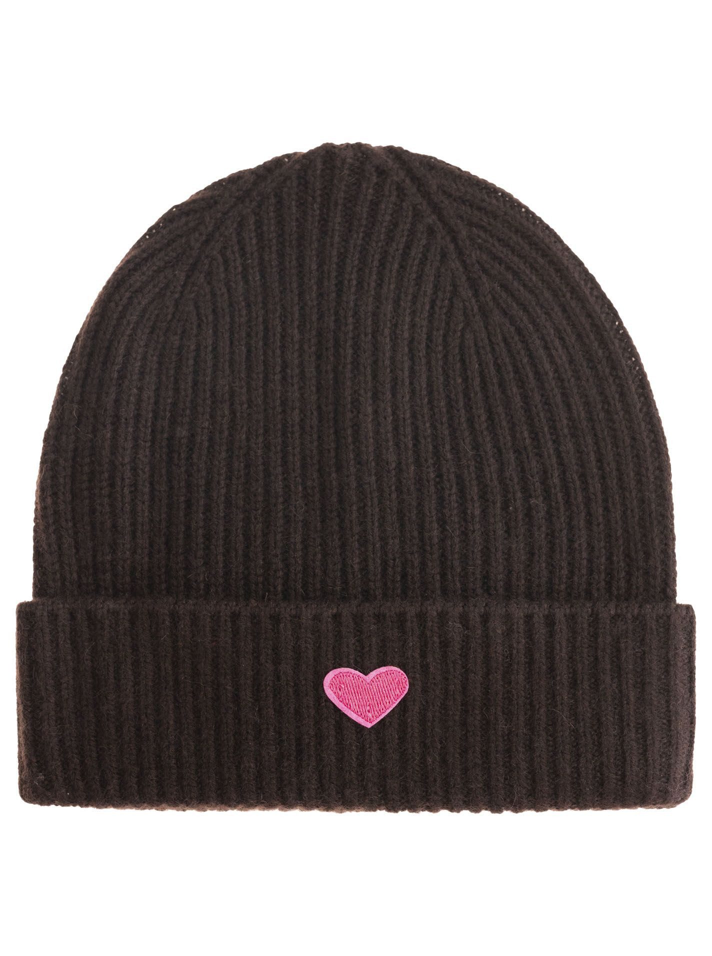 Zwillingsherz Strickmütze 100% Kaschmir Strick Mütze "Herz" günstig online kaufen